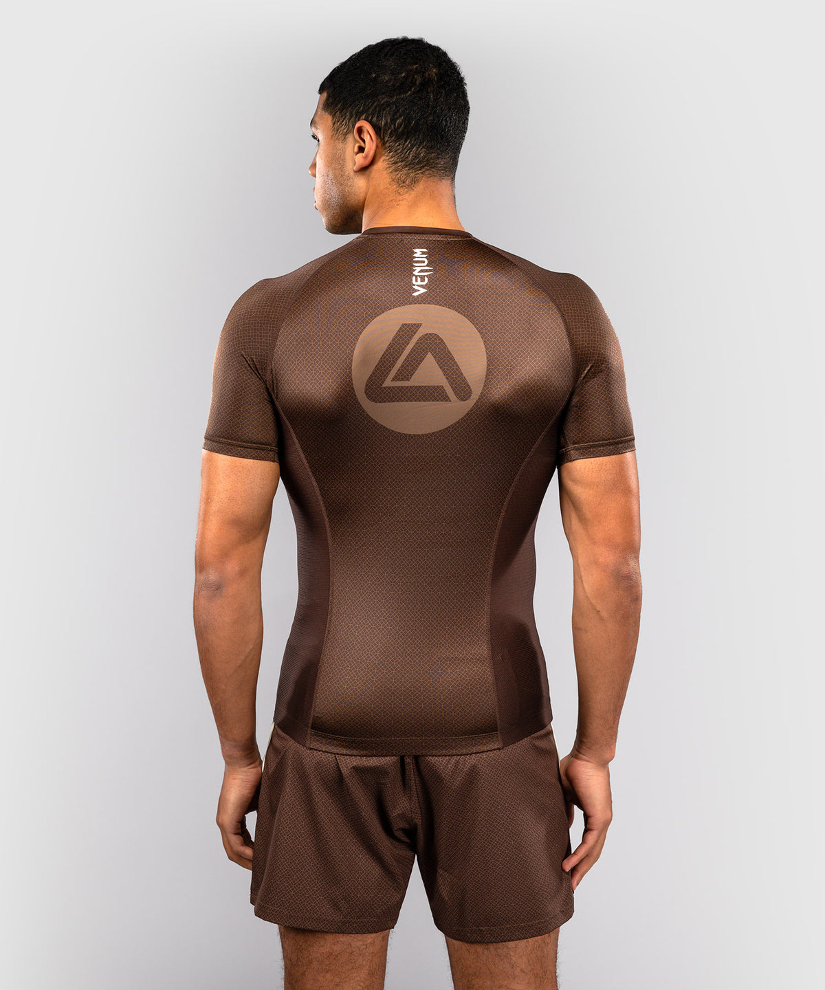 Venum x Roger Gracie Academy Kurzarm Rashguard - Dunkelbraun