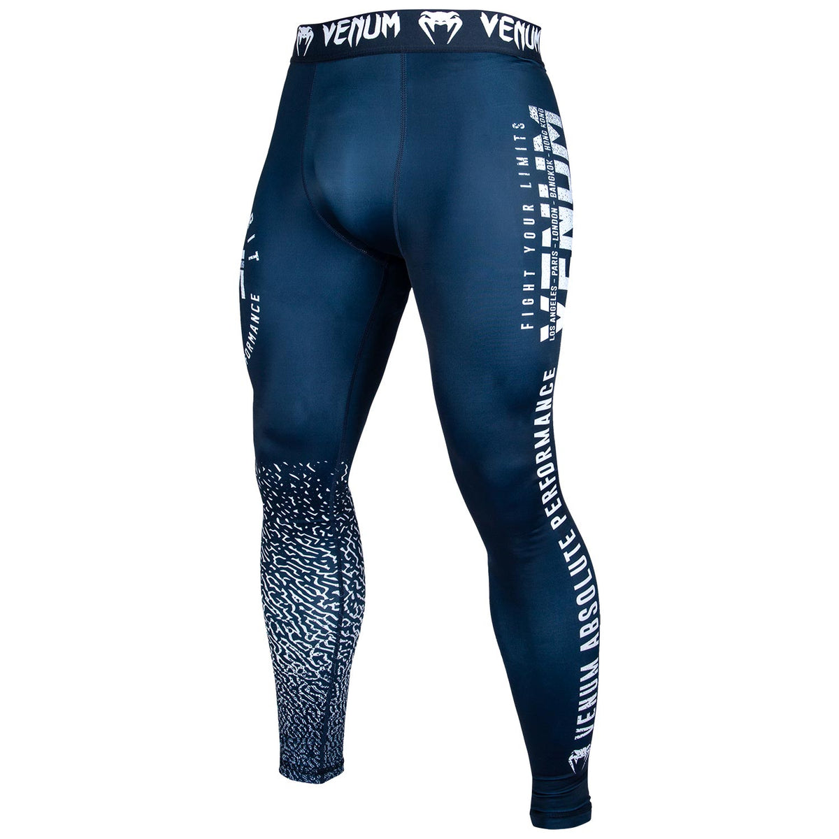 Pantaloni a compressione Venum Signature - Blu Marino/Bianco