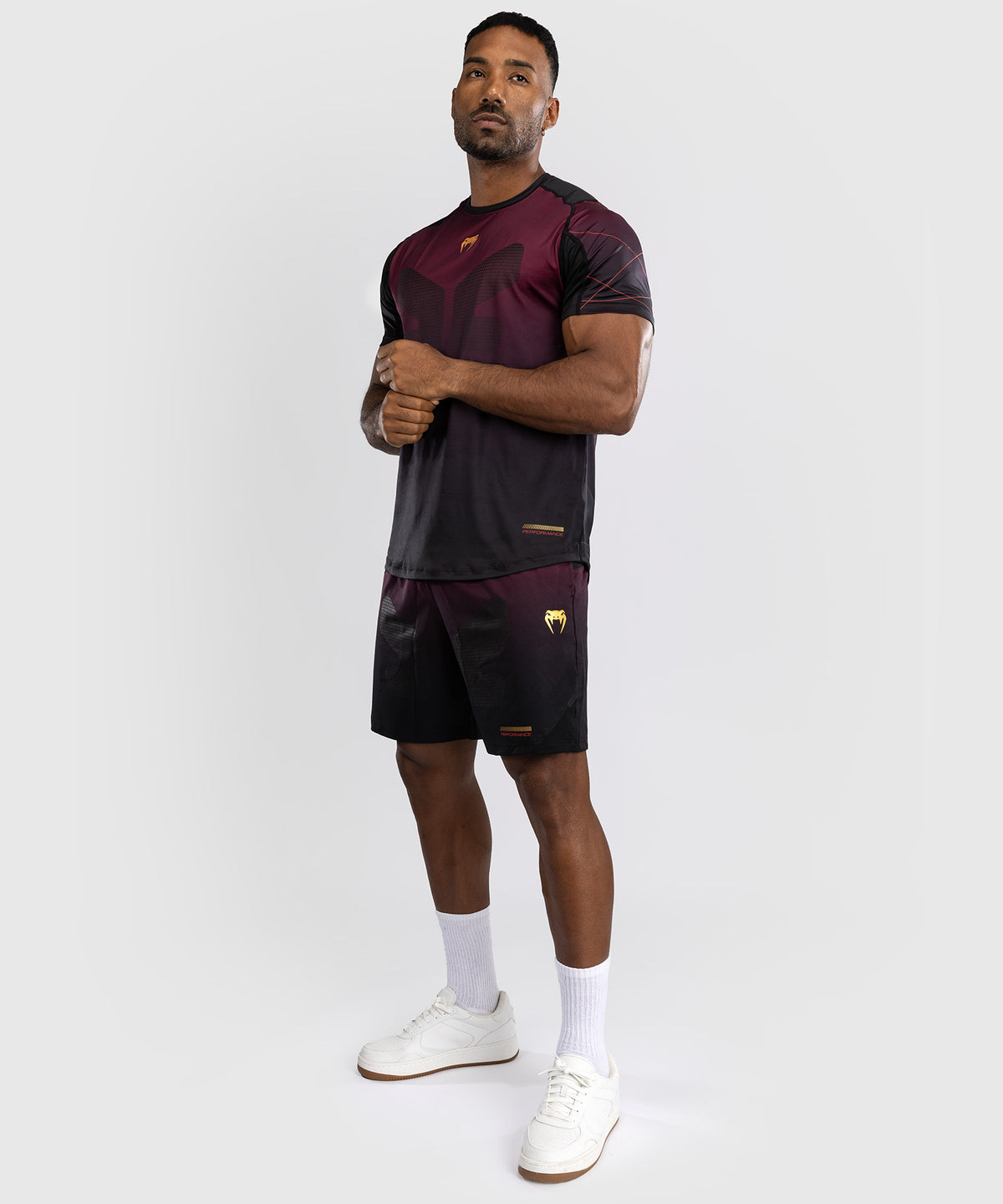 Venum Tactical XT Camiseta Dry Tech Hombre - Negra/Burdeos/Oro
