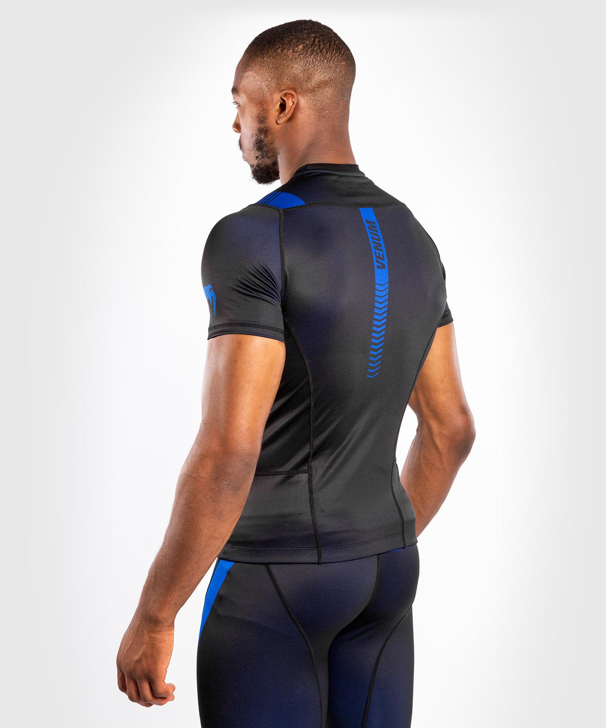 T-shirt de Compression Venum NoGi 3.0 - Manches Courtes - Noir/Bleu