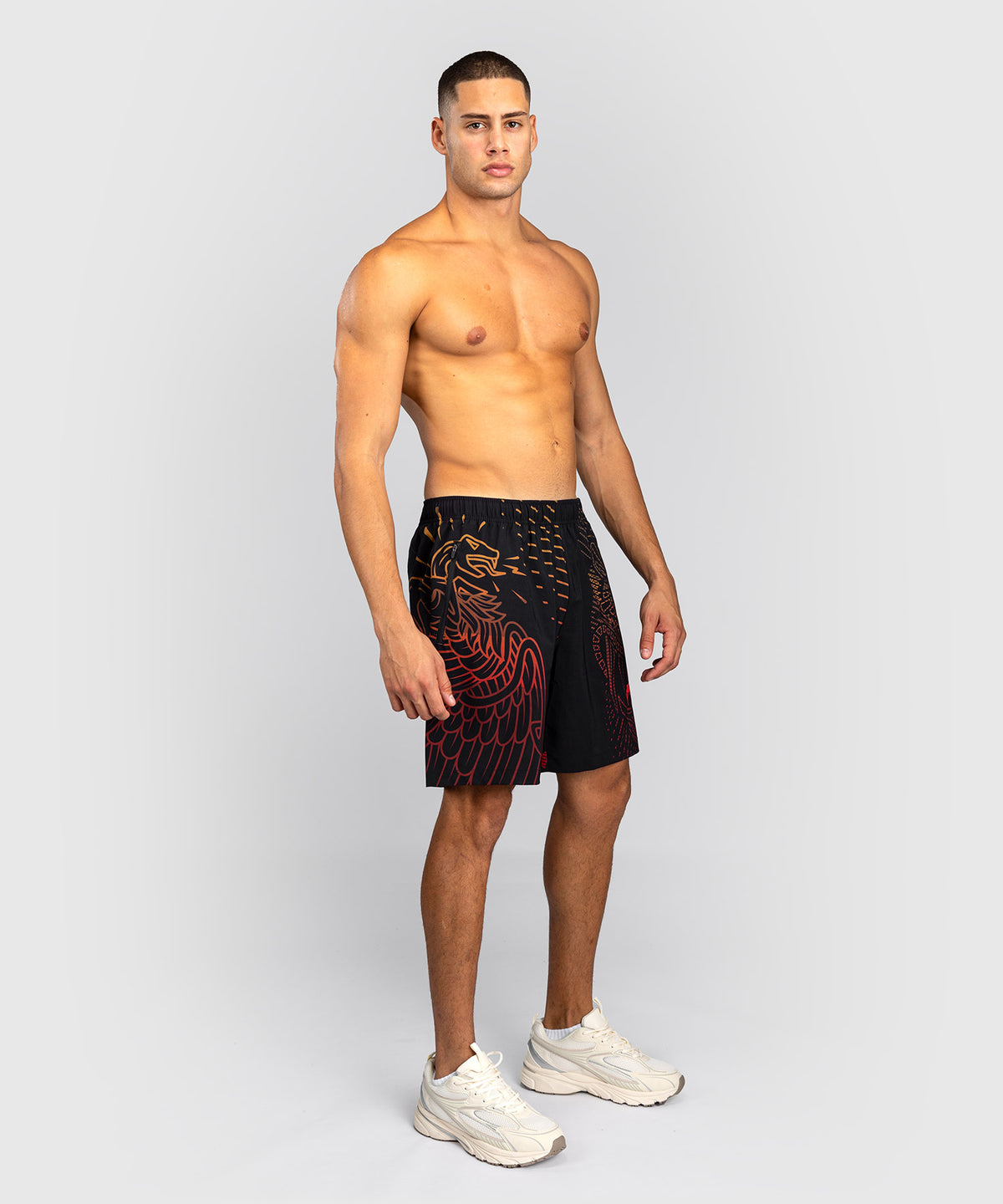 Venum Quetzal Fury Training Shorts - Black/Fury Red/ Tangerine