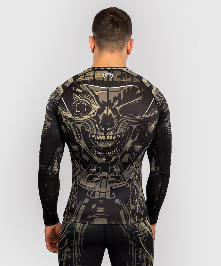 Venum Invader Camiseta de Manga Larga Rashguard - Negro/Sand