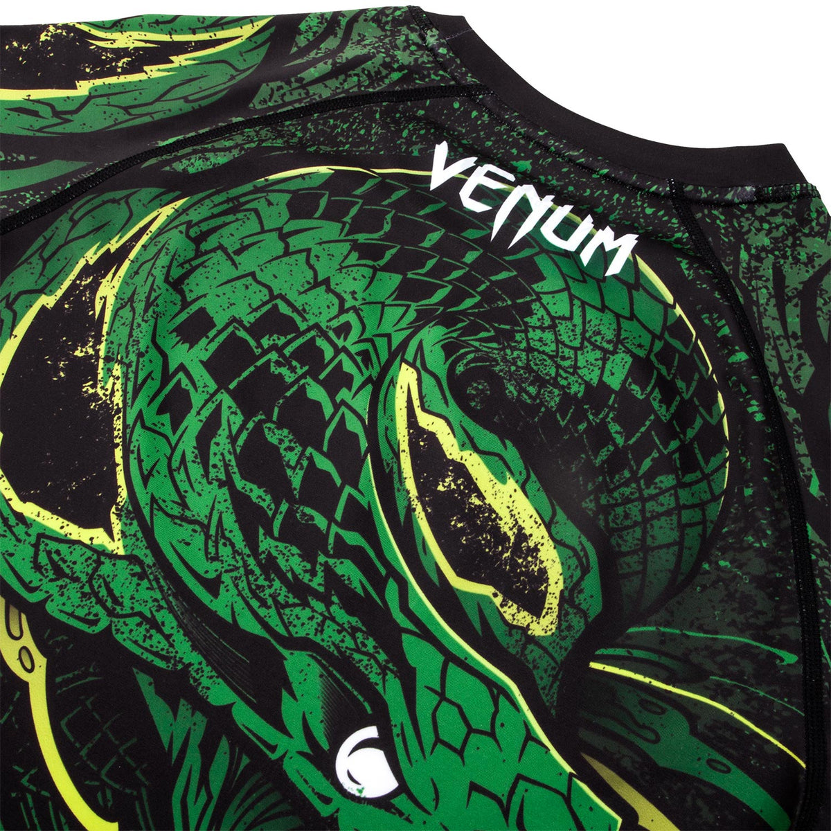 Venum Green Viper Rashguard - Kurzarm - Schwarz/Grün