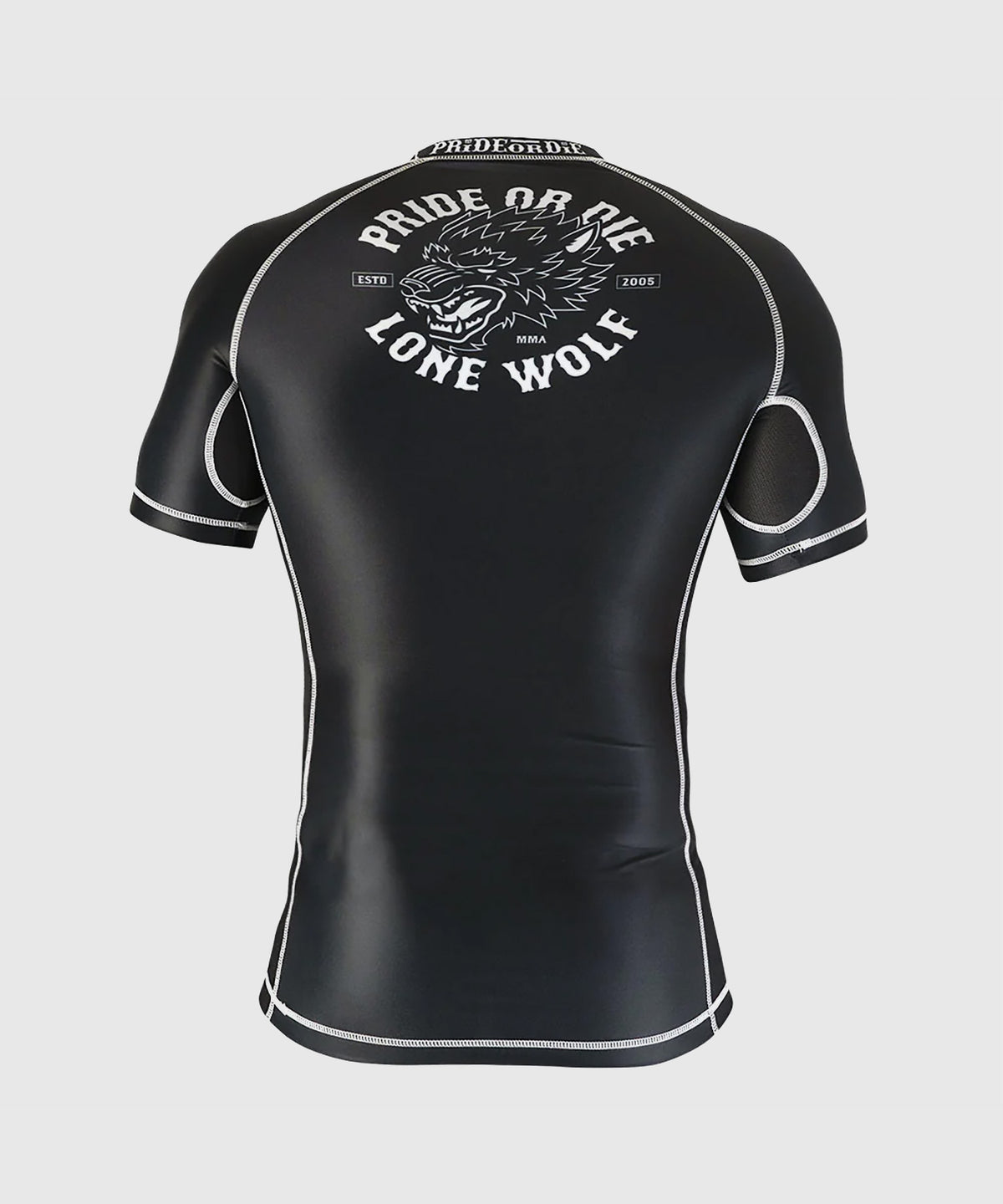 Pride Or Die Lone Wolf Rashguard - Black