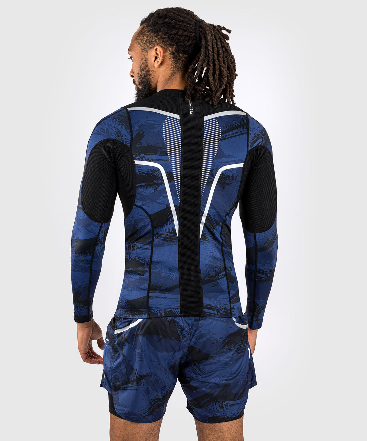 Venum Electron 3.0 Langärmeliger Rashguard - Marineblau