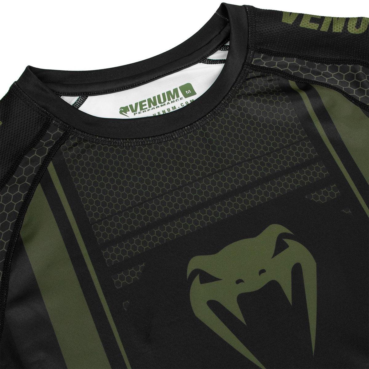 Rashguard Venum Technical 2.0 - Mangas Cortas – Negro/Caqui
