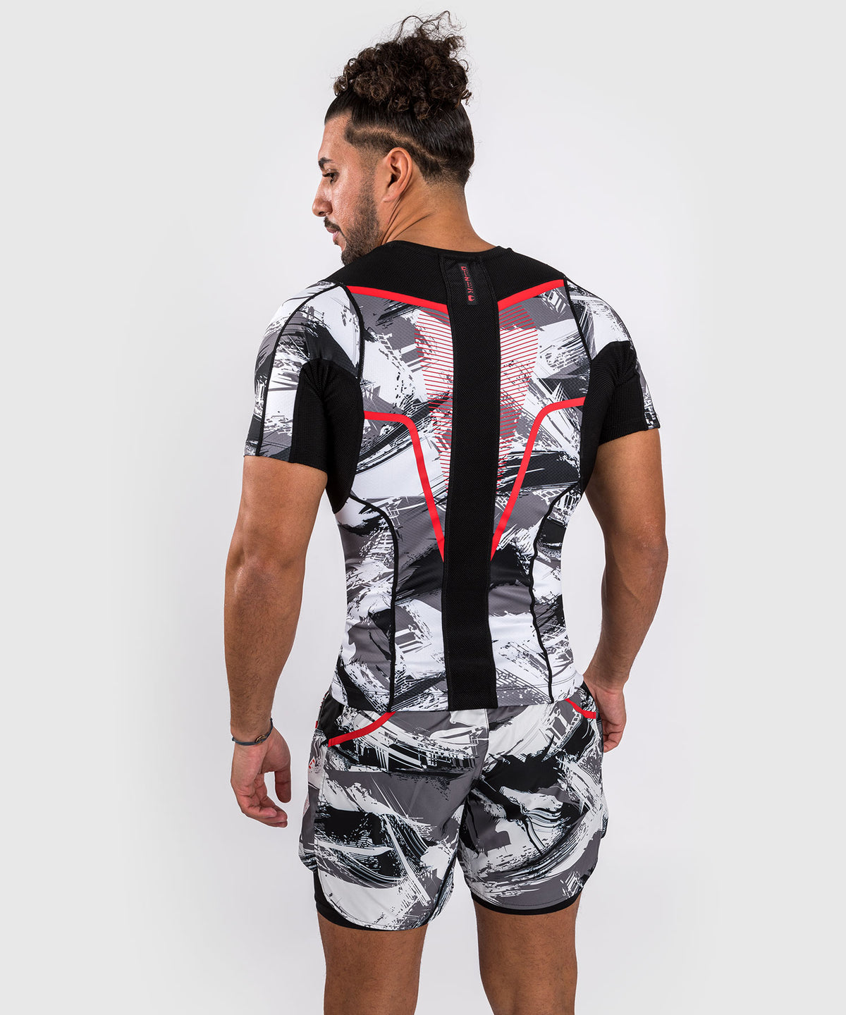 Venum Electron 3.0 Kurzärmeliger Rashguard - Grau/Rot