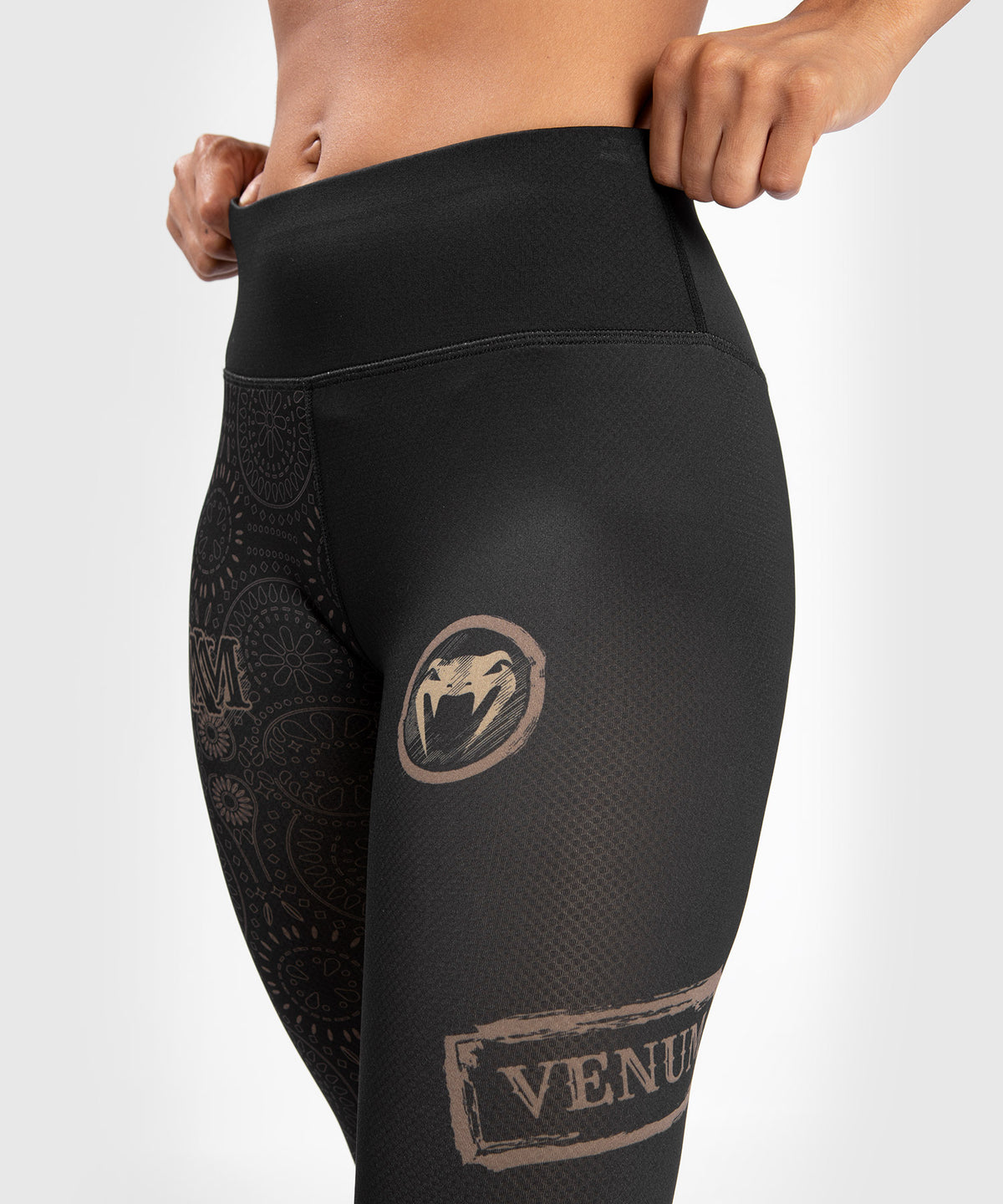 Venum Damen Santa Muerte Dark Side - Legging - Schwarz/Braun
