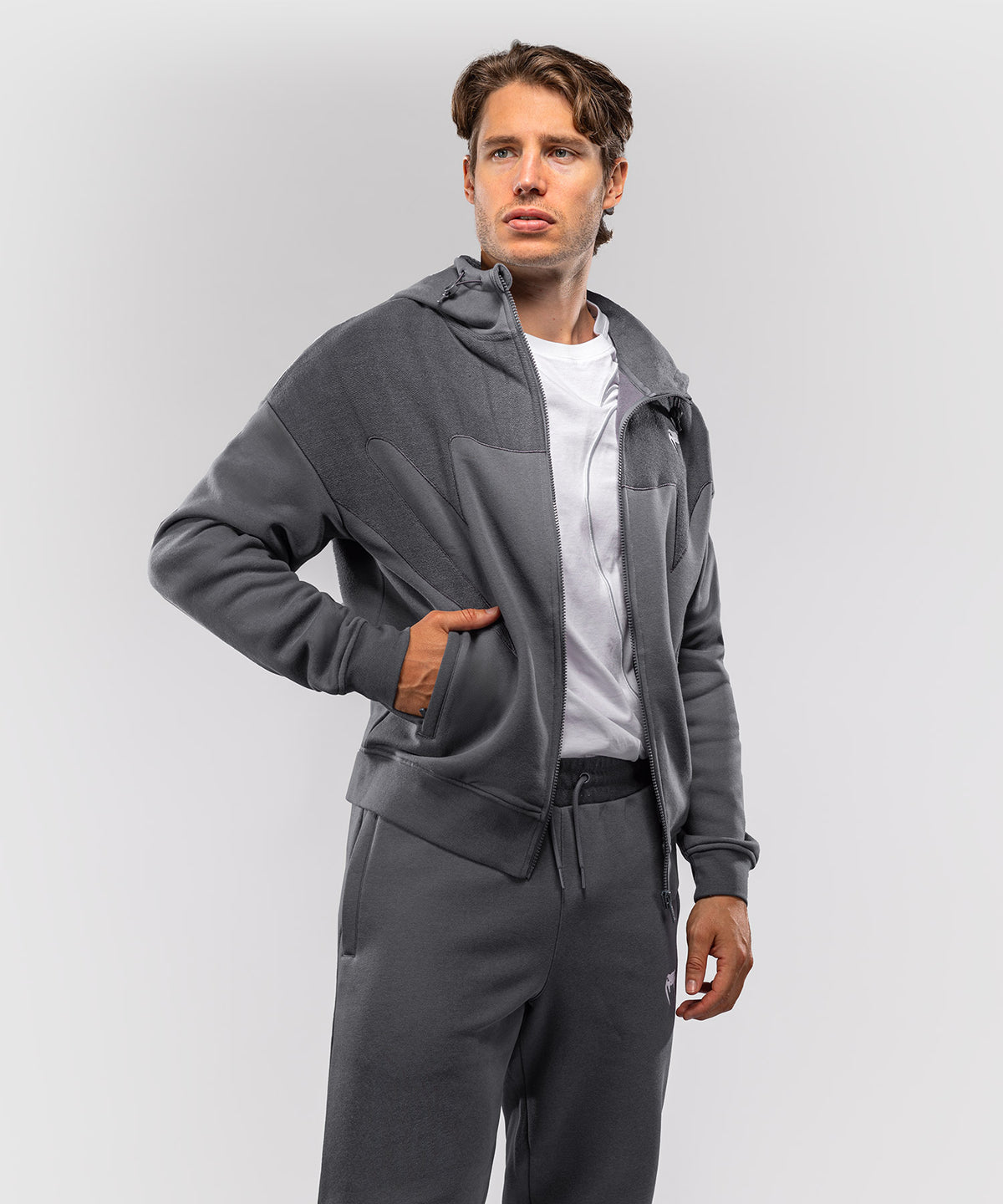 Venum Attack Fleece & Weave Track Jacket - Grey