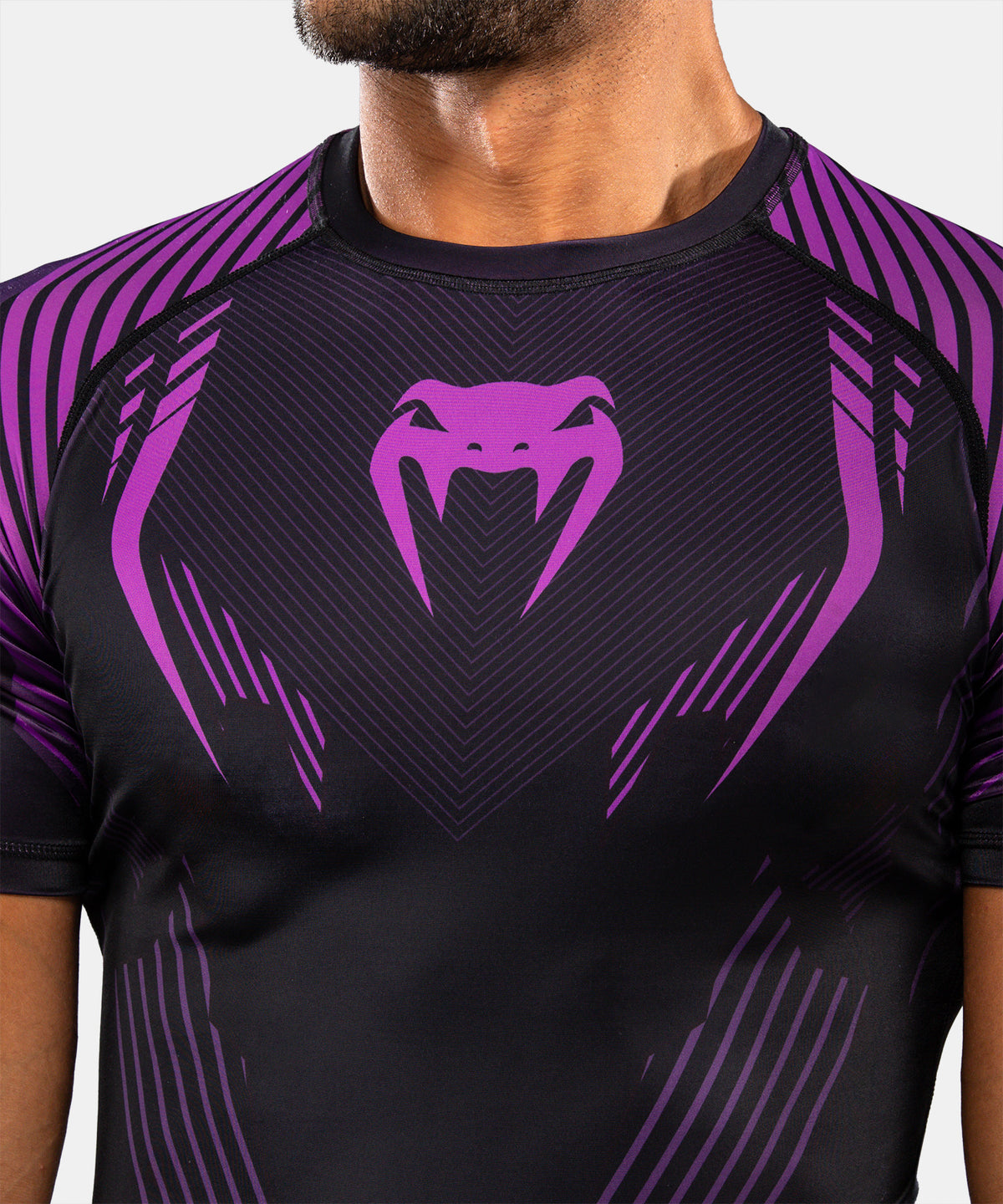 Venum No-Gi 6.0 Short Sleeve Rashguard - Black/Purple