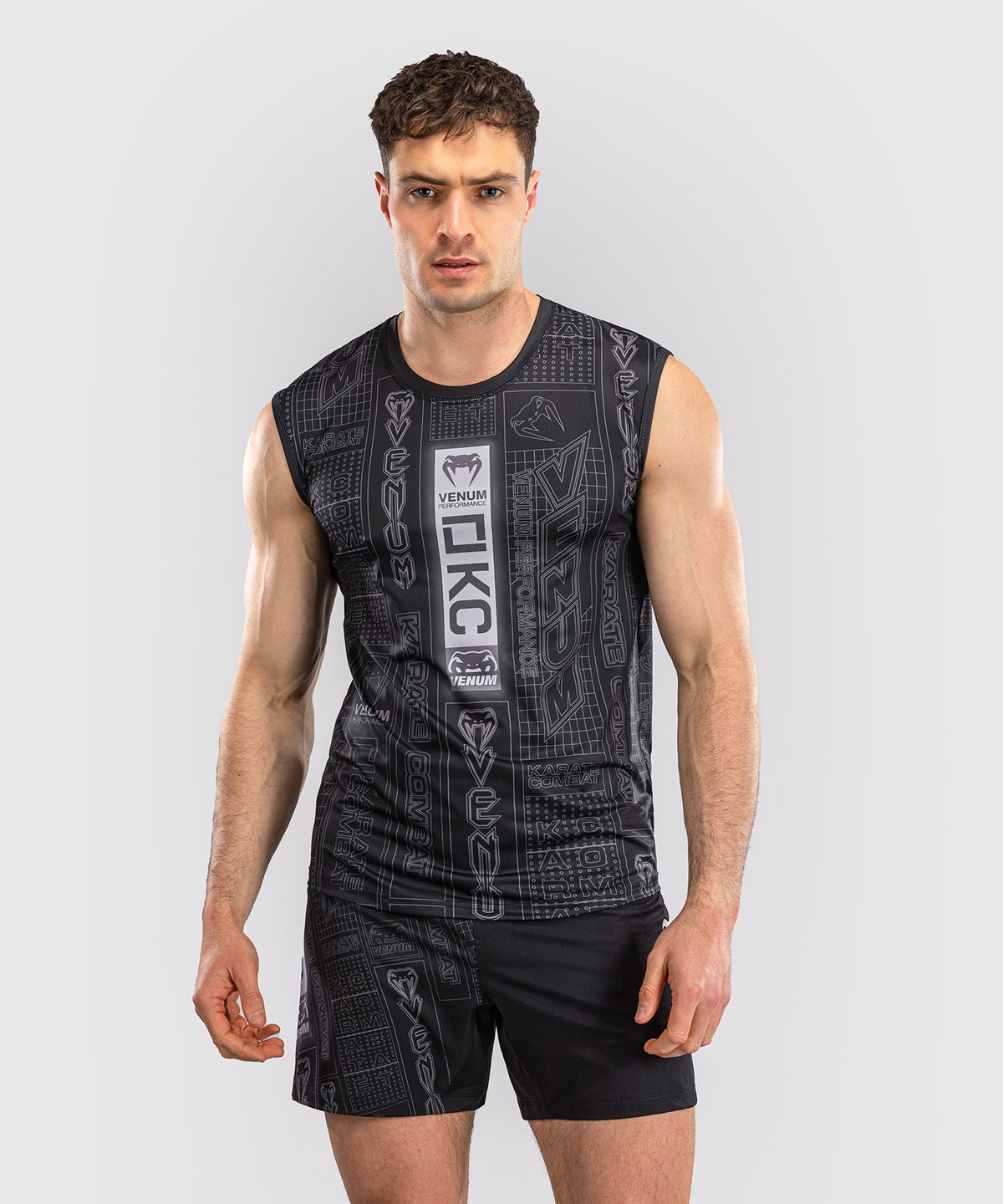 Karate Combat by Venum Camiseta Dry Tech Sin Mangas – Negro/Gris
