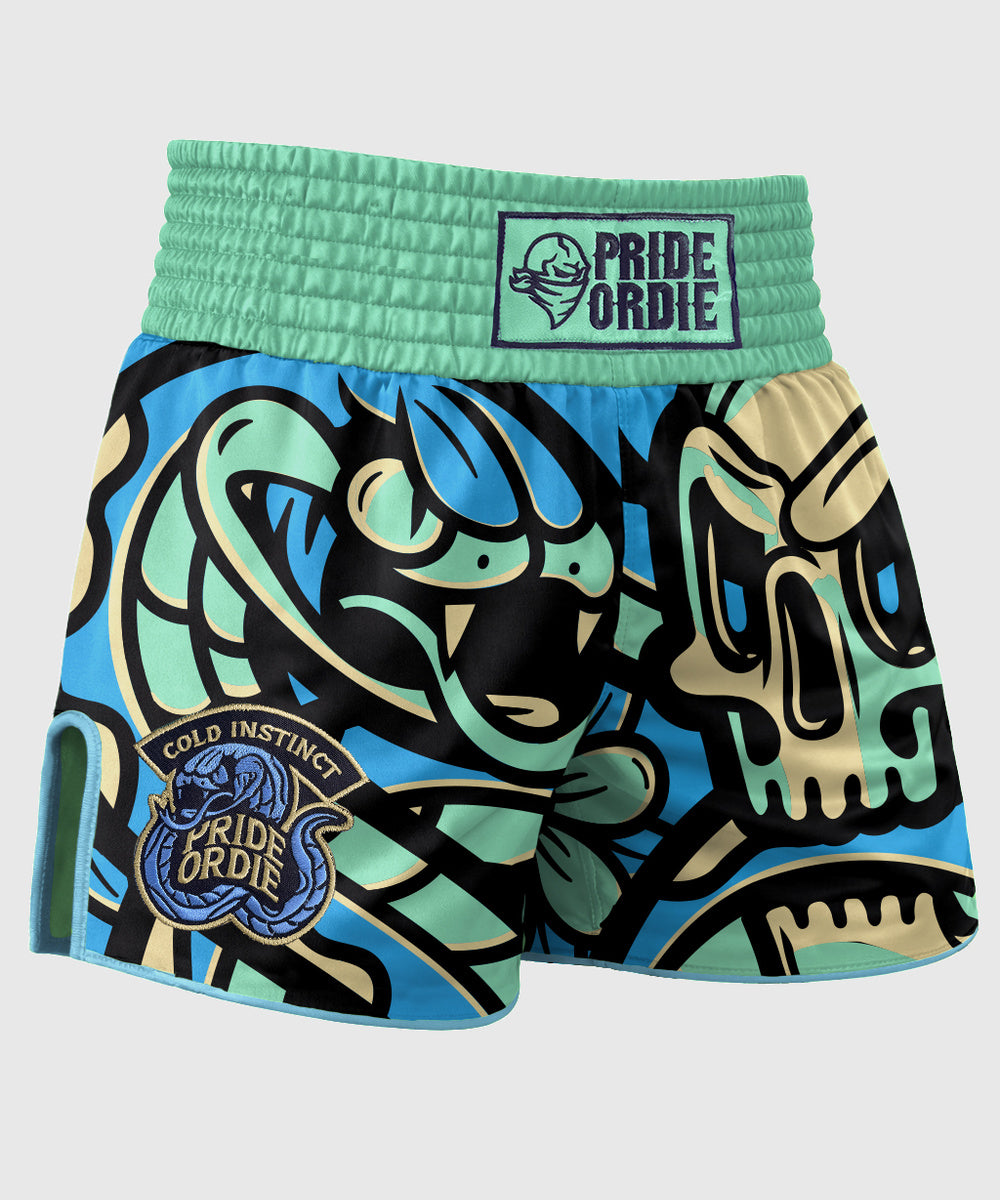 Pride Or Die Cold Instinct Pantaloncini da Muay Thai - Blu