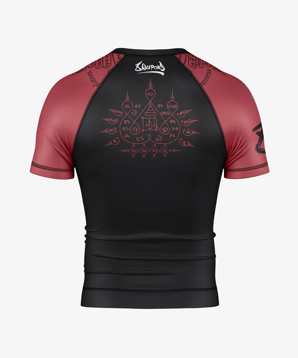 8 Weapons 8 Ways Yant 2.0 Rashguard - Nero/Rosso