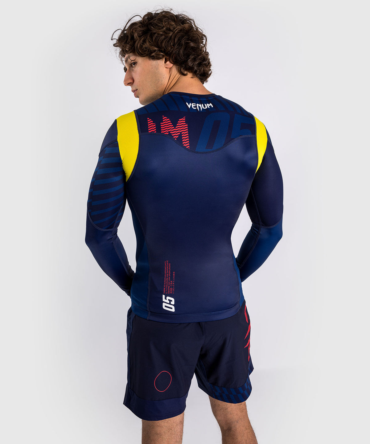 Venum Sport 05 Rashguard Long Sleeves - Blue/Yellow