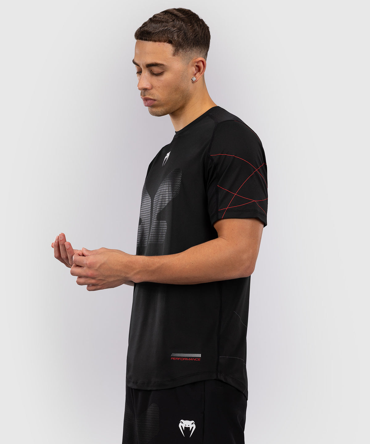 Venum Tactical XT Camiseta Dry Tech Hombre - Negra/Roja Fuego