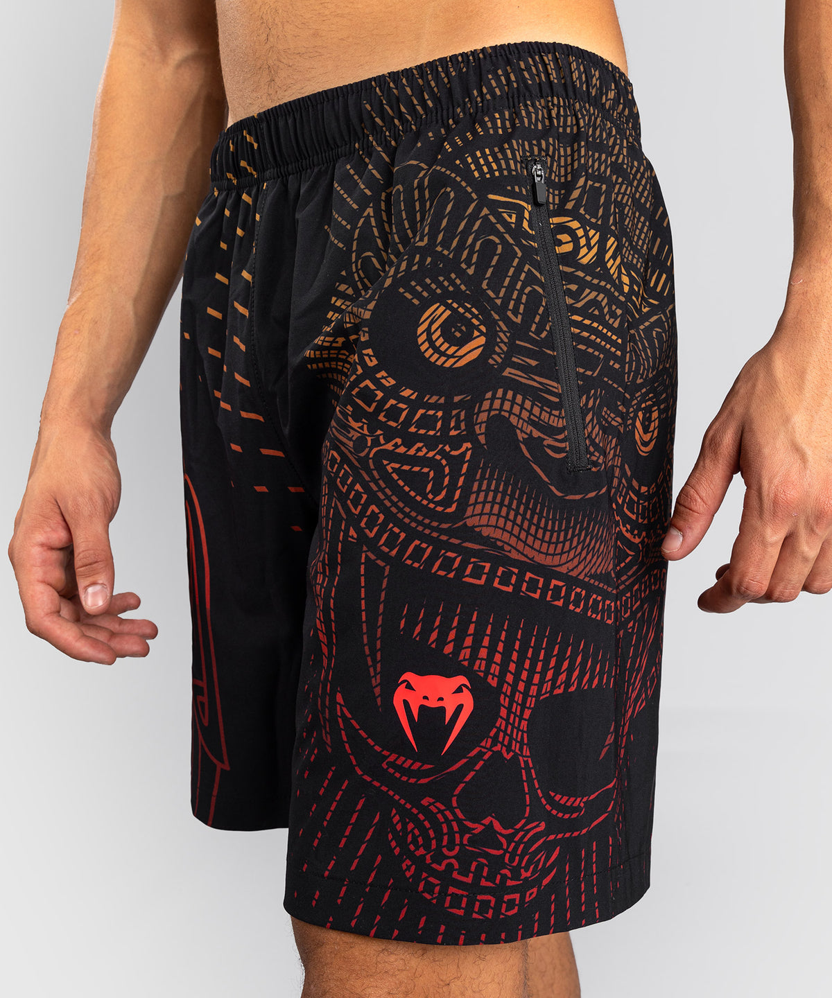 Venum Quetzal Fury Training Shorts - Black/Fury Red/ Tangerine