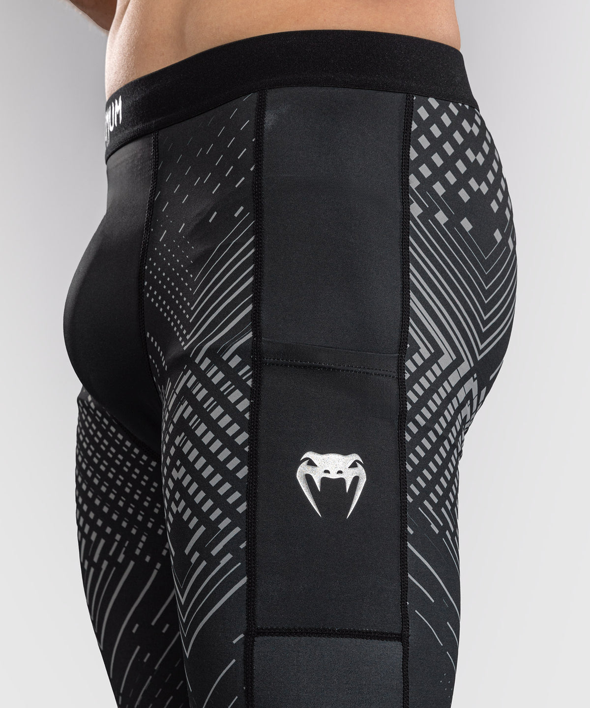 Venum Midnight Fury Spats – Negro/Gris/Plata