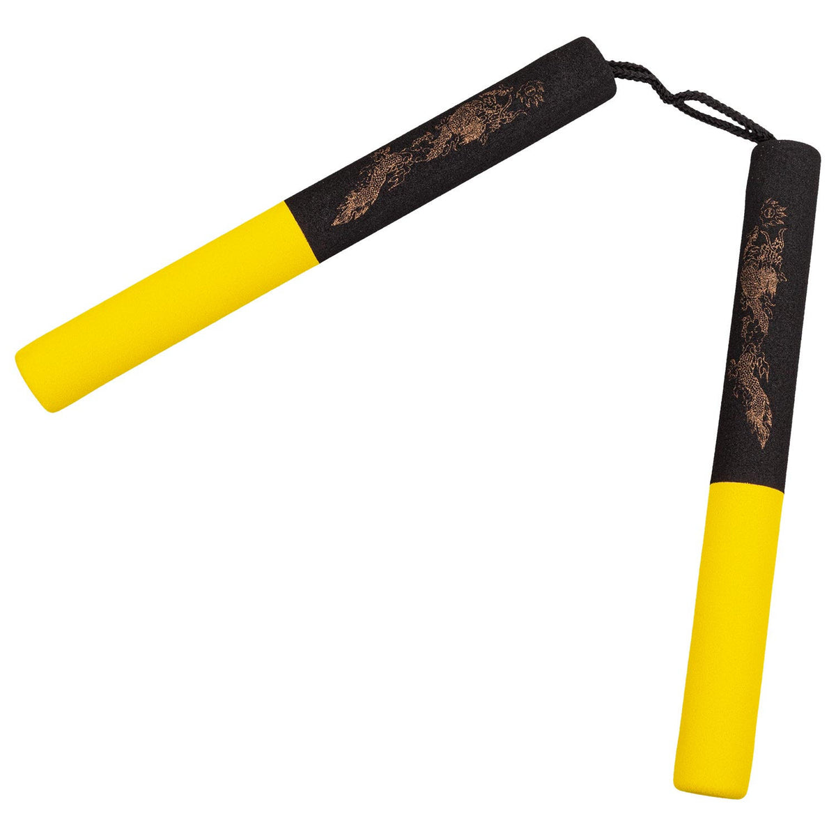 Nunchaku Metal Boxe mousse corde - Jaune