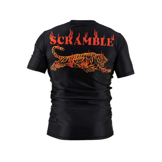 Scramble Burning Tiger Rashguard - Schwarz