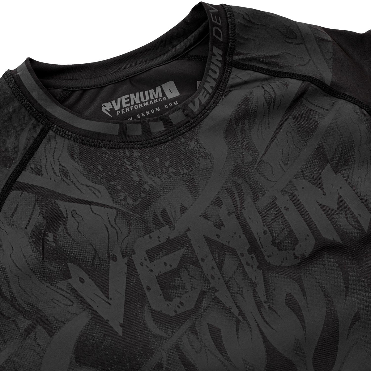 Rashguard Venum Devil - Maniche corte - Neri/Neri