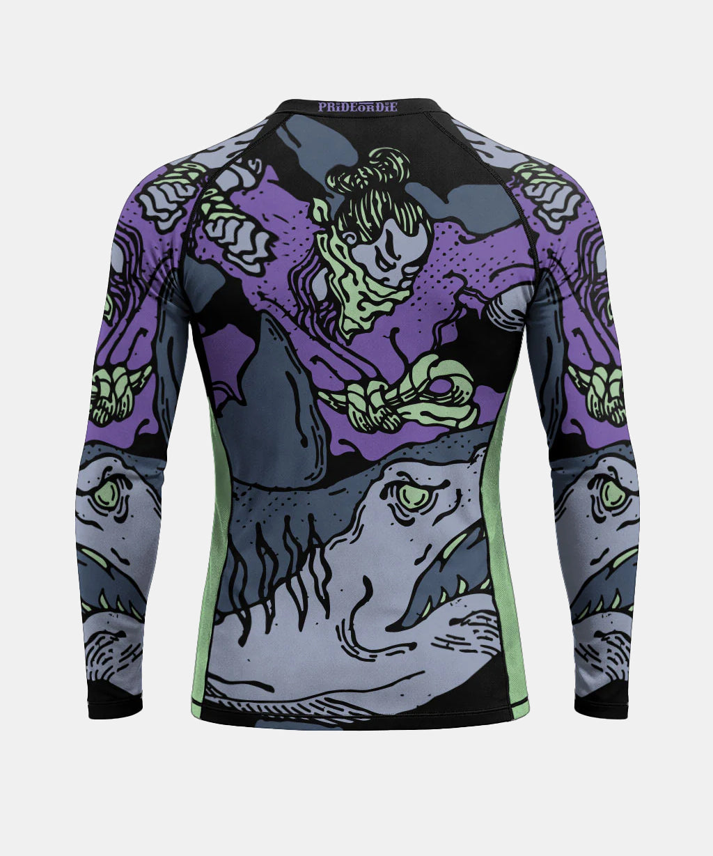 Pride Or Die Dangerous Water V.2 Rashguard de Manga Larga - Negro