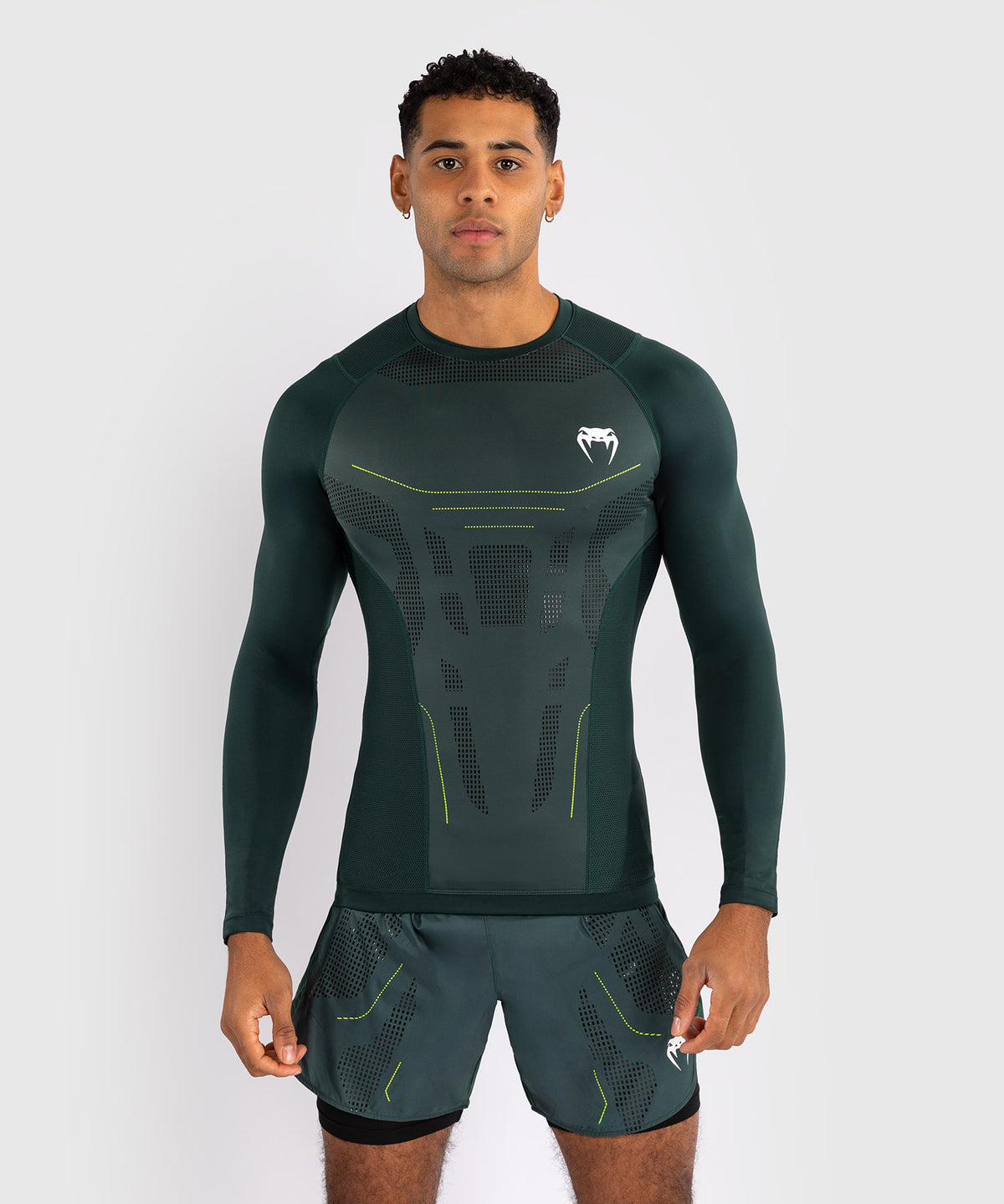 Venum Technical 3.0 Langarm Rashguard - Waldgrün