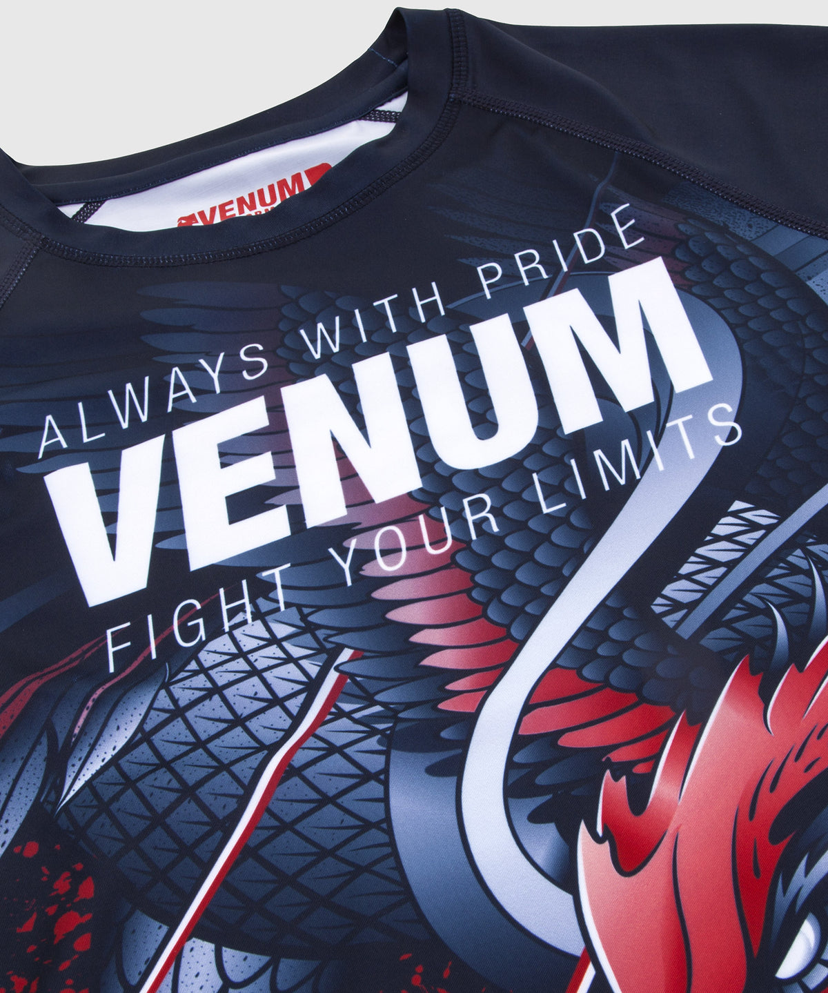 Rashguard Venum Rooster - Maniche lunghe - Blu navy/Arancione