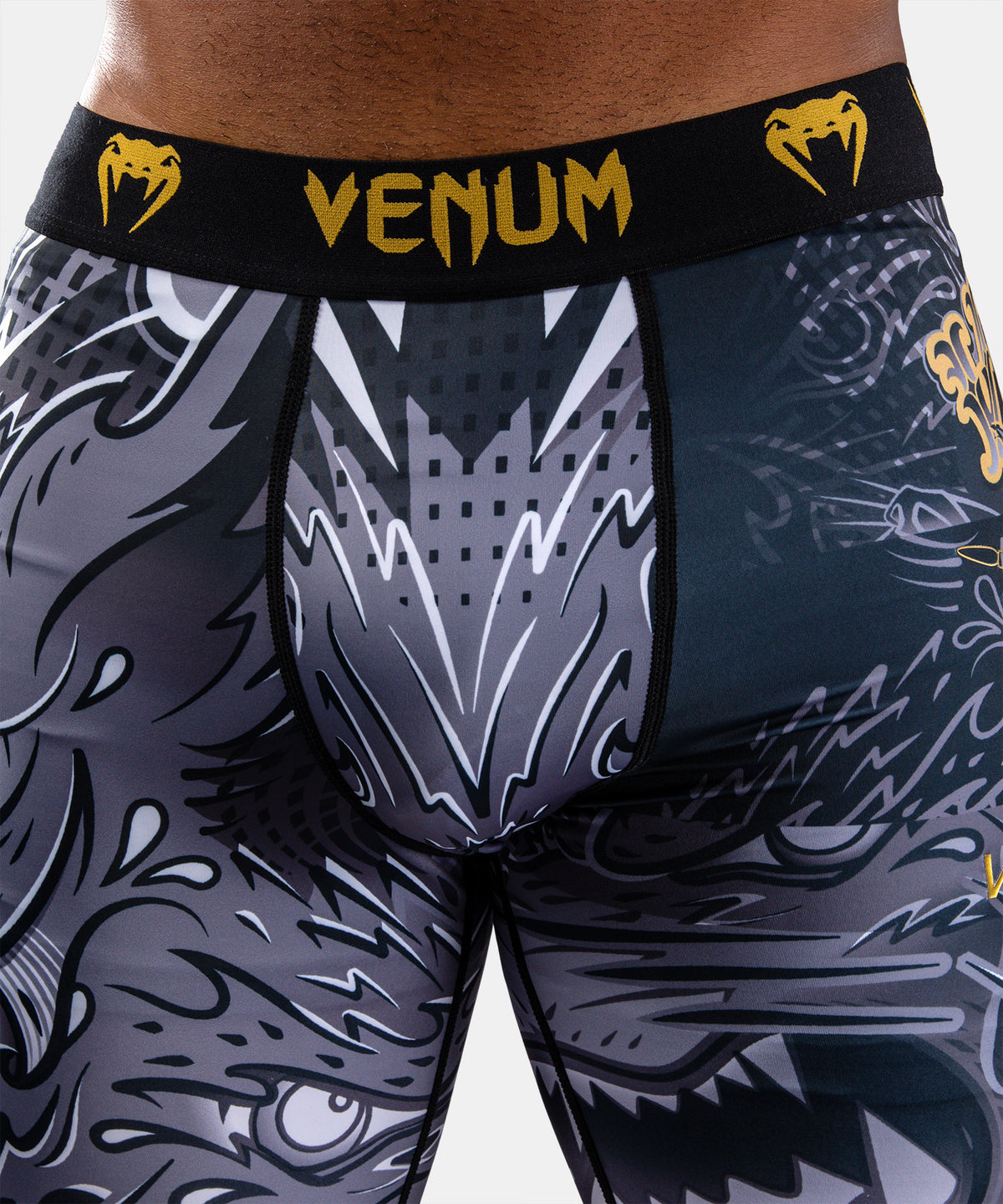 Venum Wolf Atak Spats – Nero/Grigio