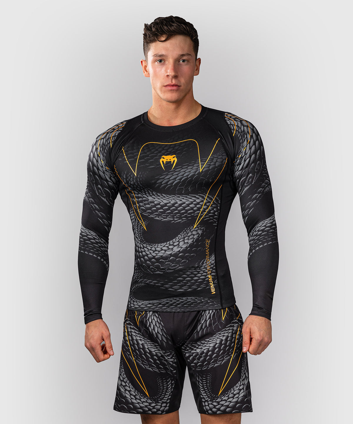 Venum Matupa Rashguard Manga Larga - Negro/Gris/Oro
