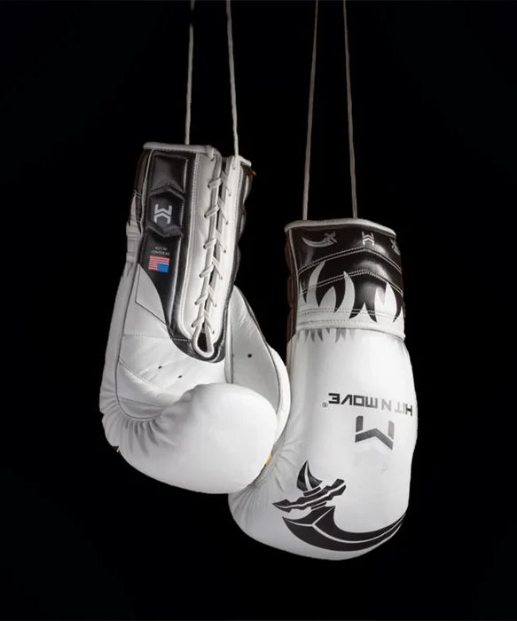 Hit N Move Vector™ Limited Edition Blades Schnür-Boxhandschuhe - Weiß