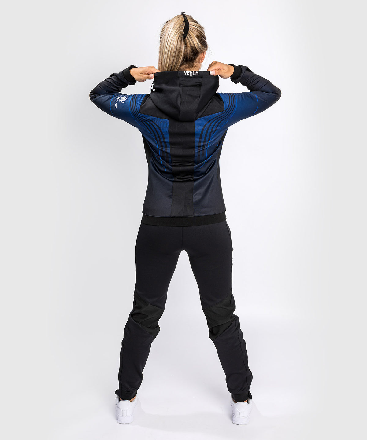 Sudadera con capucha Walkout para mujer UFC Venum Authentic Fight Night 2.0 - Midnight Edition