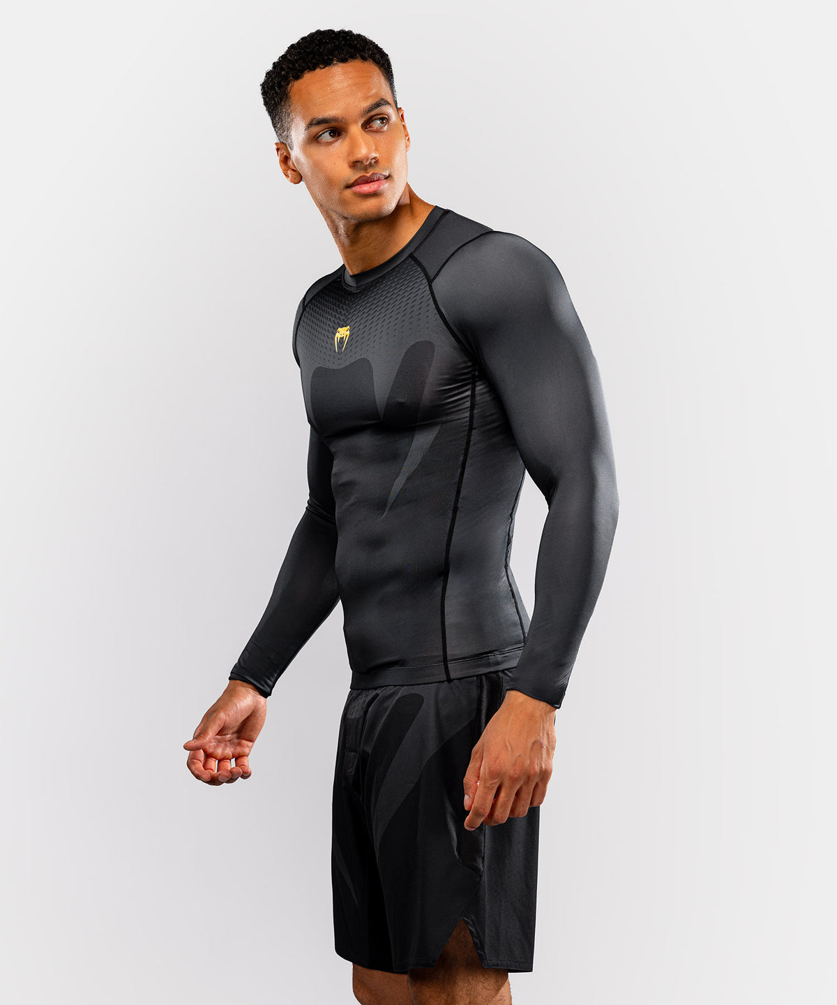 Venum Attack Langarm-Rashguard - Schwarz/Gold