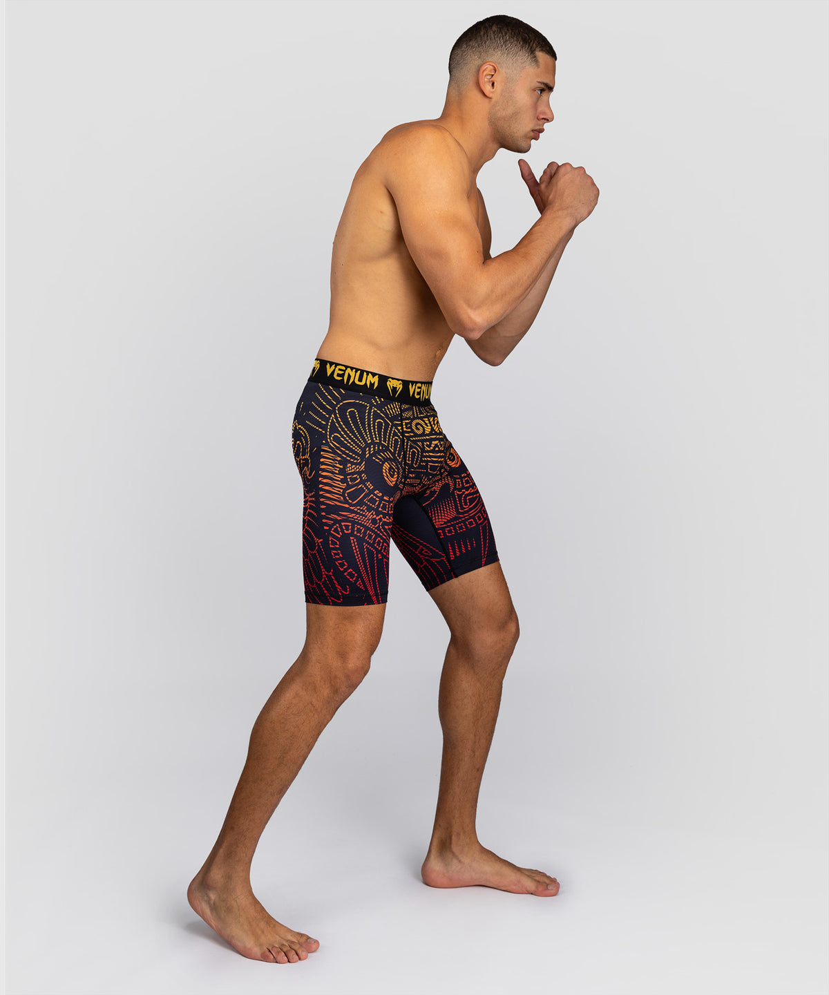 Venum Quetzal Fury Guantes Vale Tudo - Negro/Rojo Fury/Mandarina