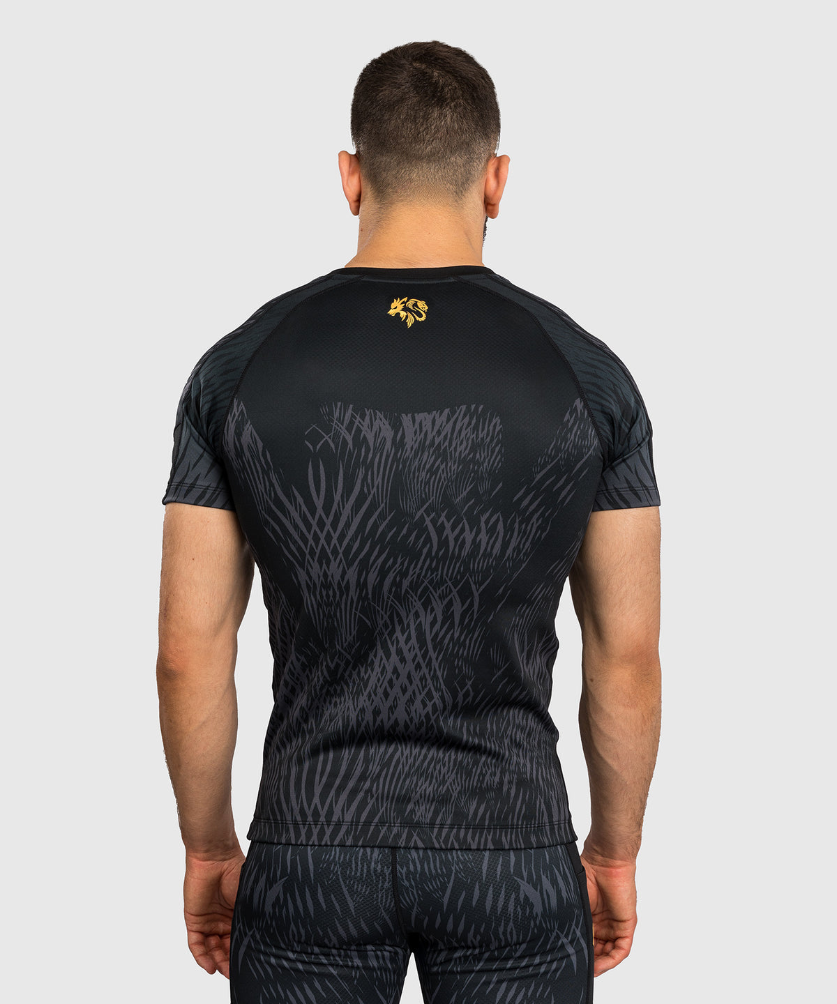 Venum x Chimaev Rashguard a Maniche Corte - Nero/Grigio