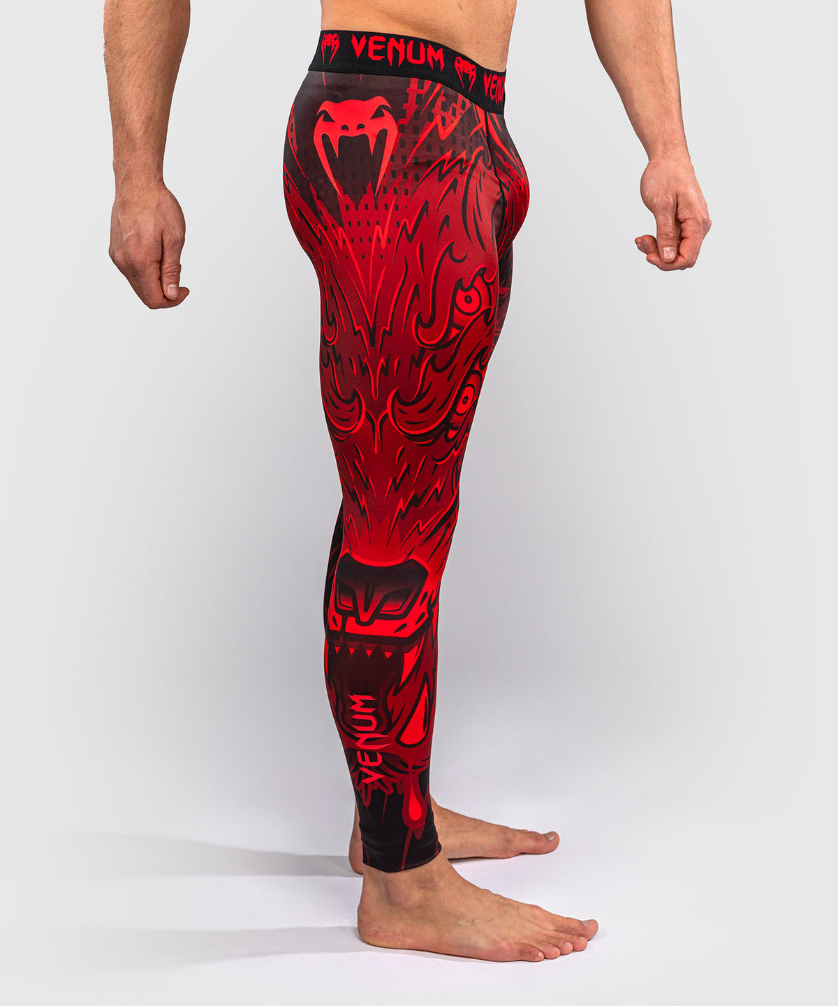 Venum Wolf Atak Spats – Schwarz/Rot
