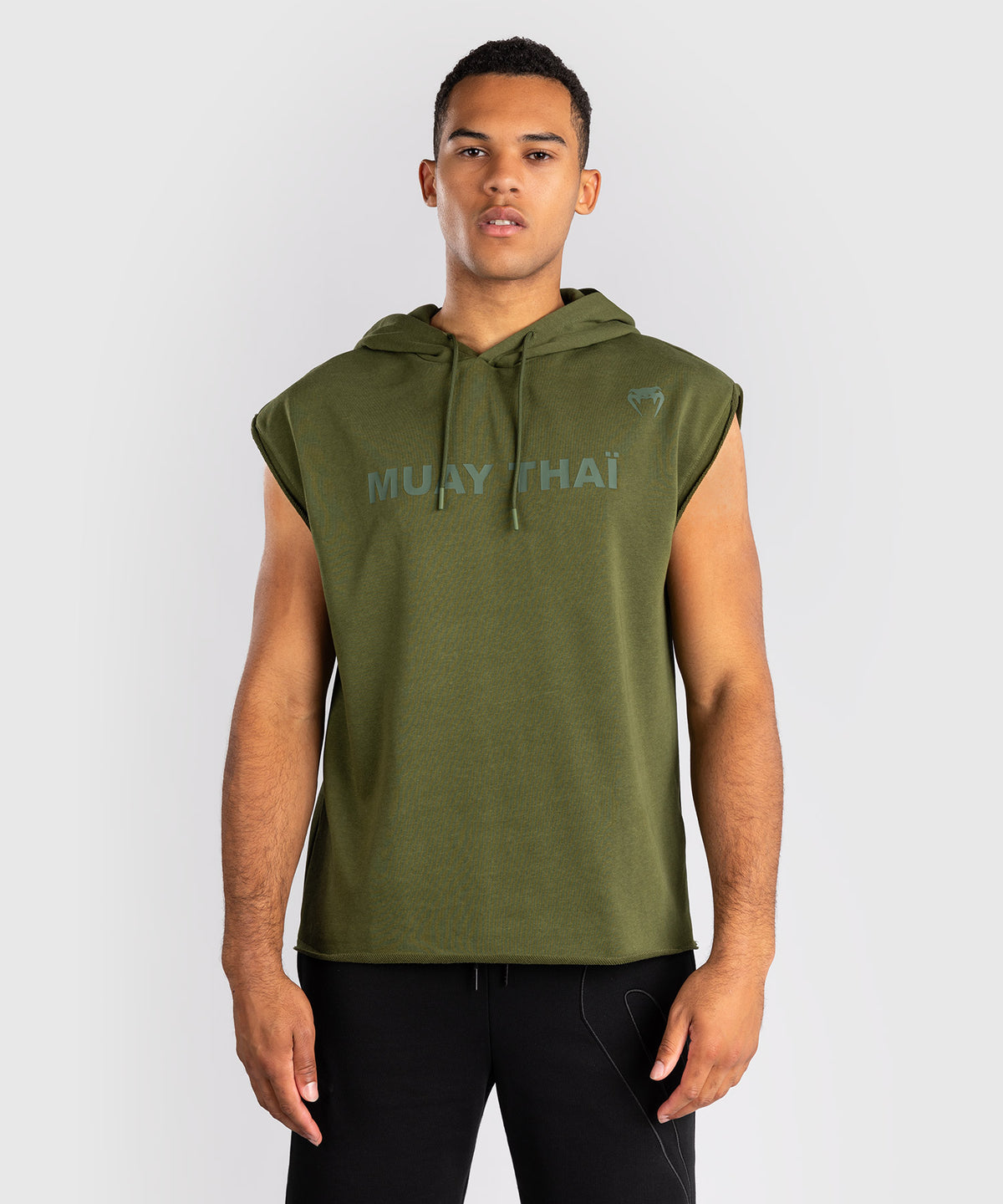 Venum Muay Thai VT Felpa con Cappuccio Senza Maniche – Verde Militare