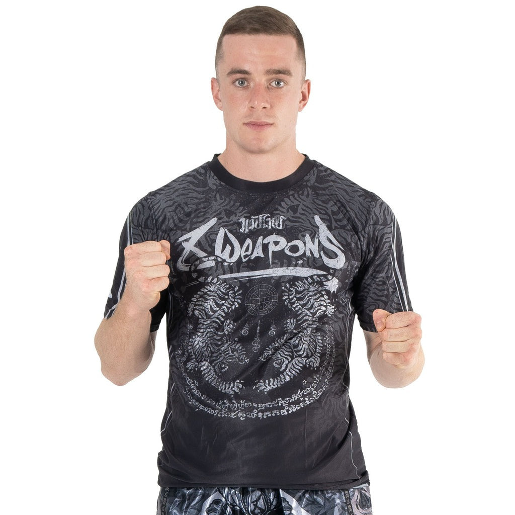 8 Weapons Functional Tiger Yant Camiseta - Negro/Grau