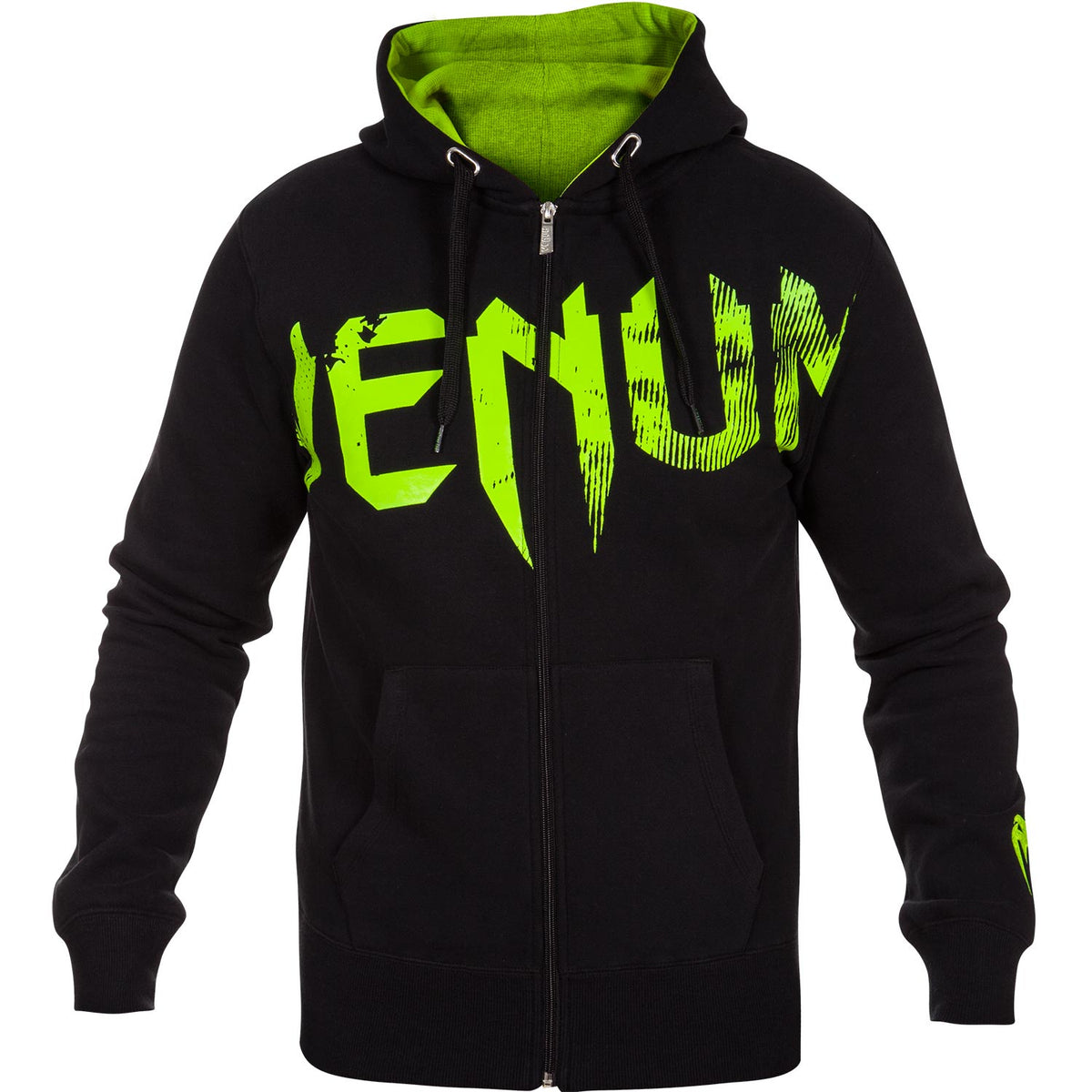 Sudadera con capucha Venum Undisouted - Negro/Amarillo Fluo