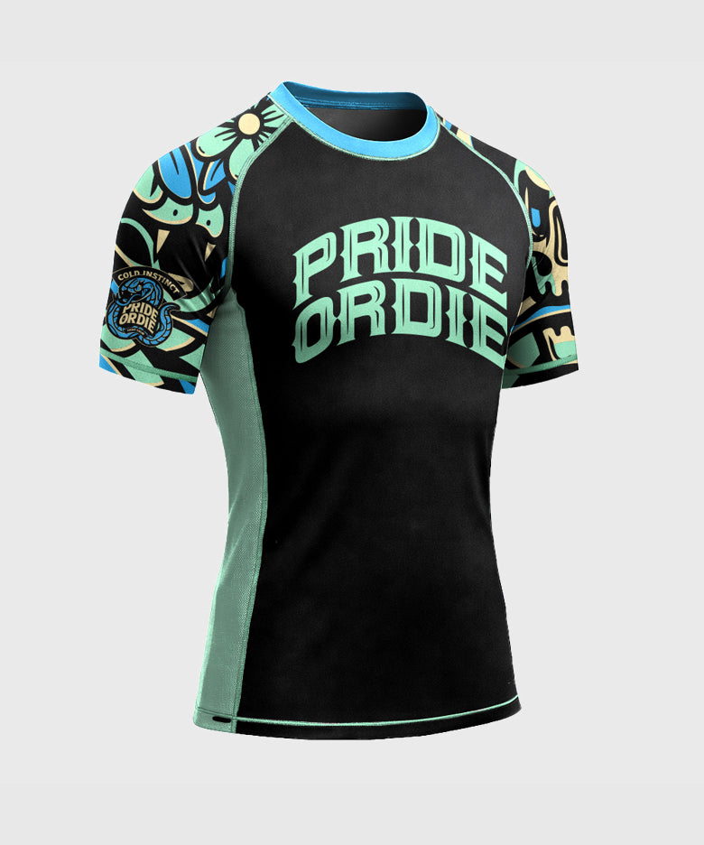 Rashguard à Manches Courtes Pride Or Die Cold Instinct - Bleu