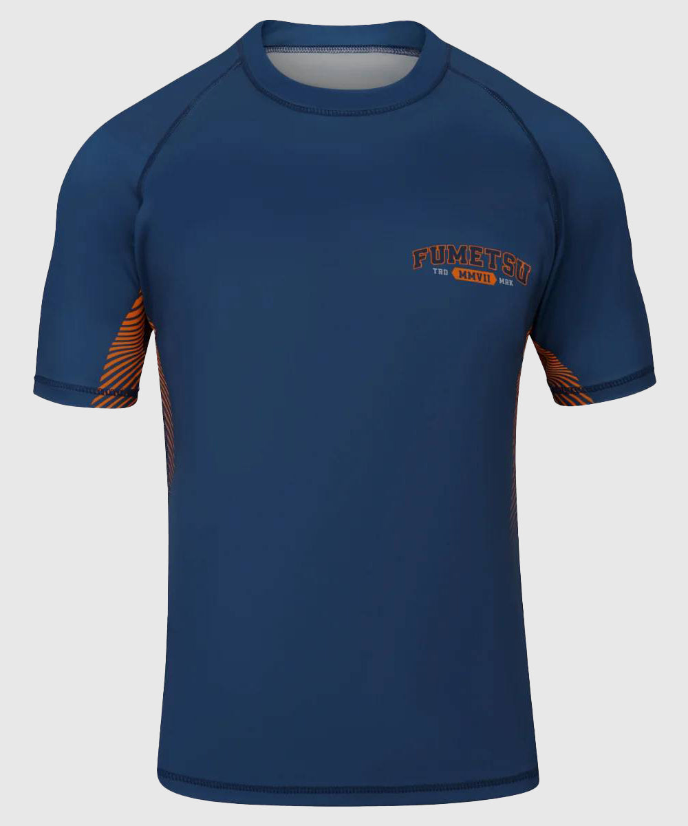 Fumetsu Varsity Rashguard de Manga Corta - Azul Marino