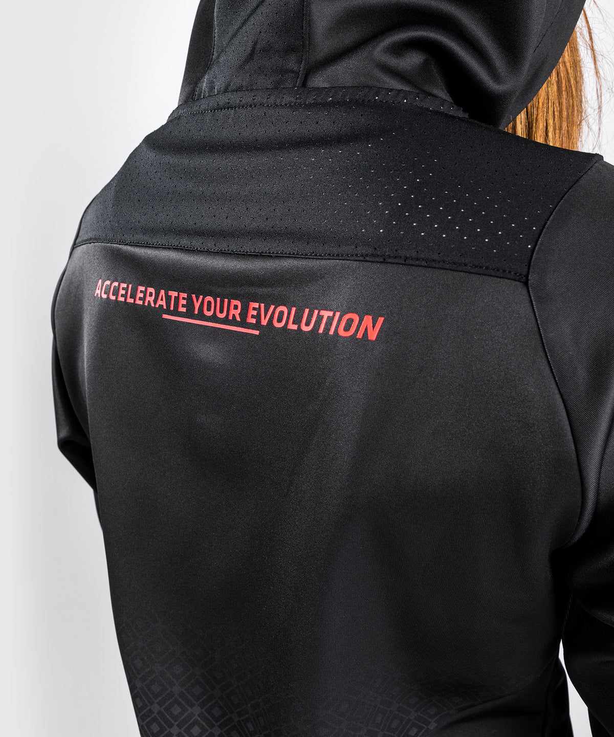 Sweatshirt à capuche UFC Venum Performance Institute - Pour Femmes - Noir/Rouge
