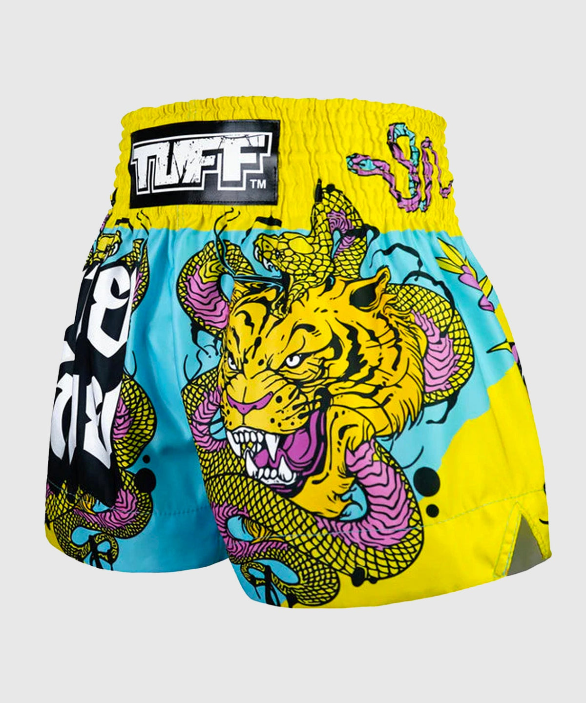 Short de Muay Thai Tuff Tiger And Python - Bleu ClAir