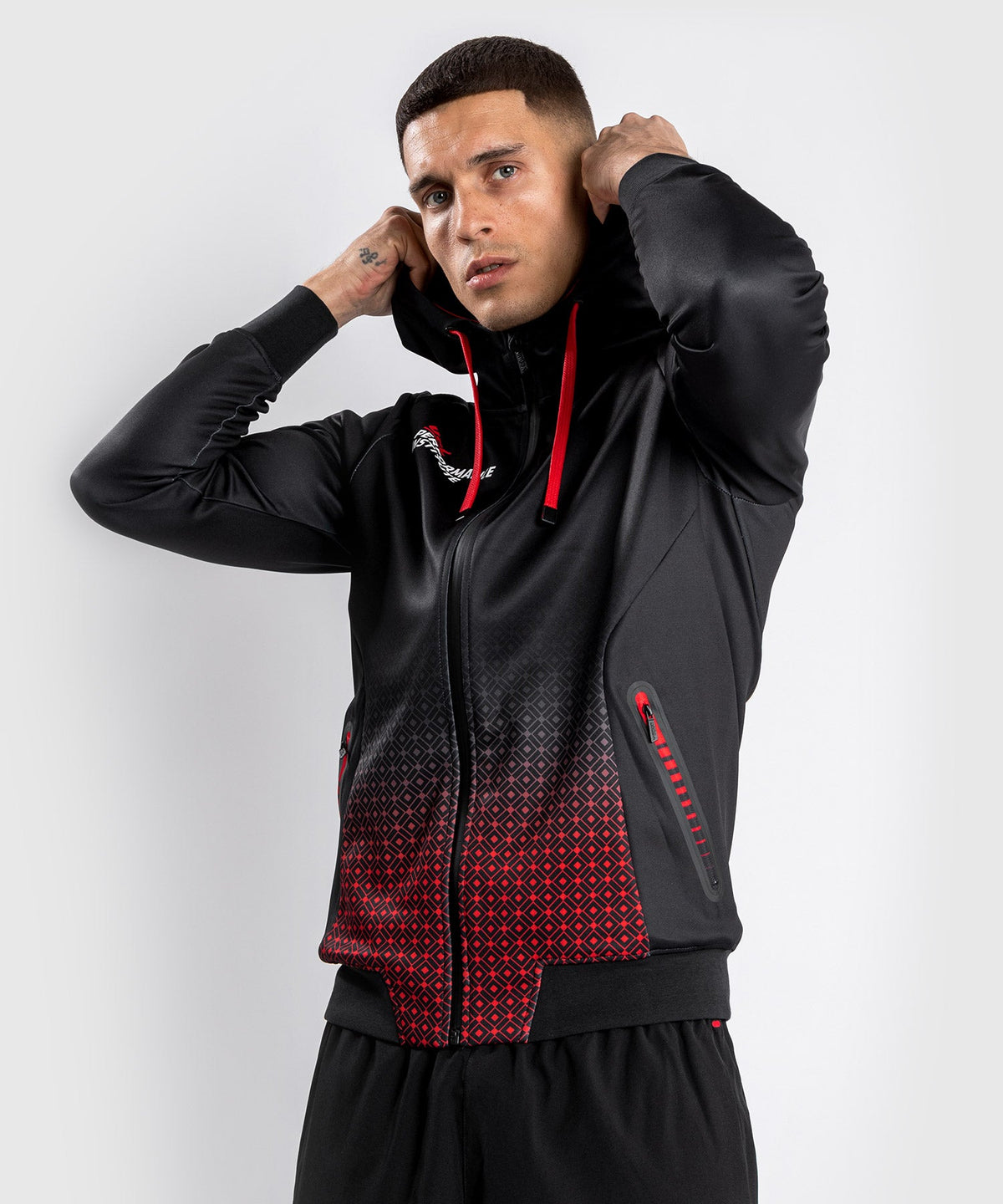 UFC Venum Performance Institute Kapuzen-Sweatshirt - Schwarz/Rot