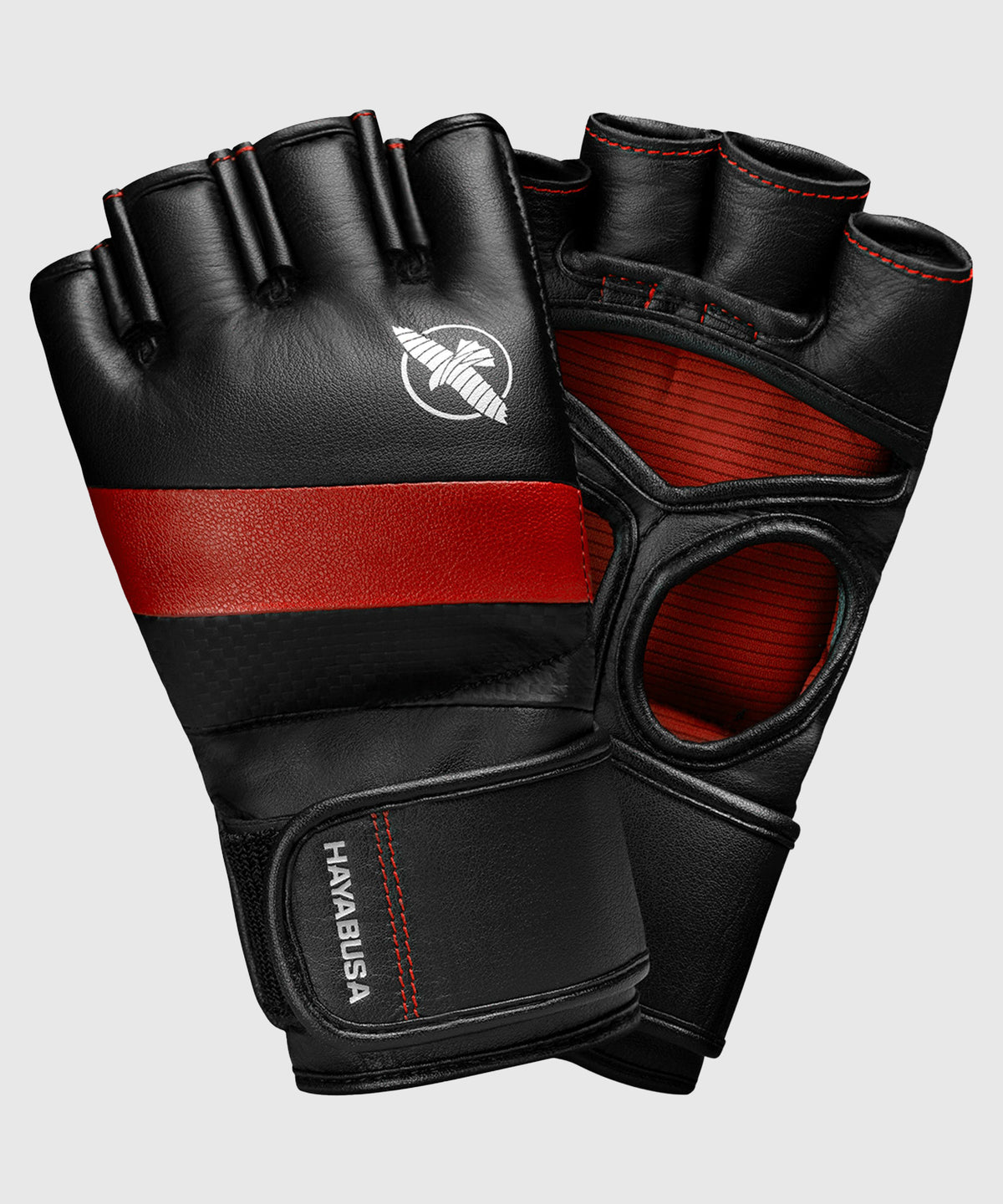 Hayabusa T3 Guantes de MMA - Negro/Rojo