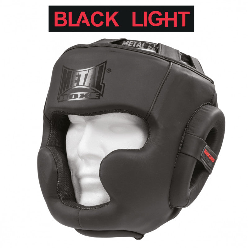 Metal Boxe INTEGRAL CURTEX BLACK LIGHT Boxing Headgear - Black