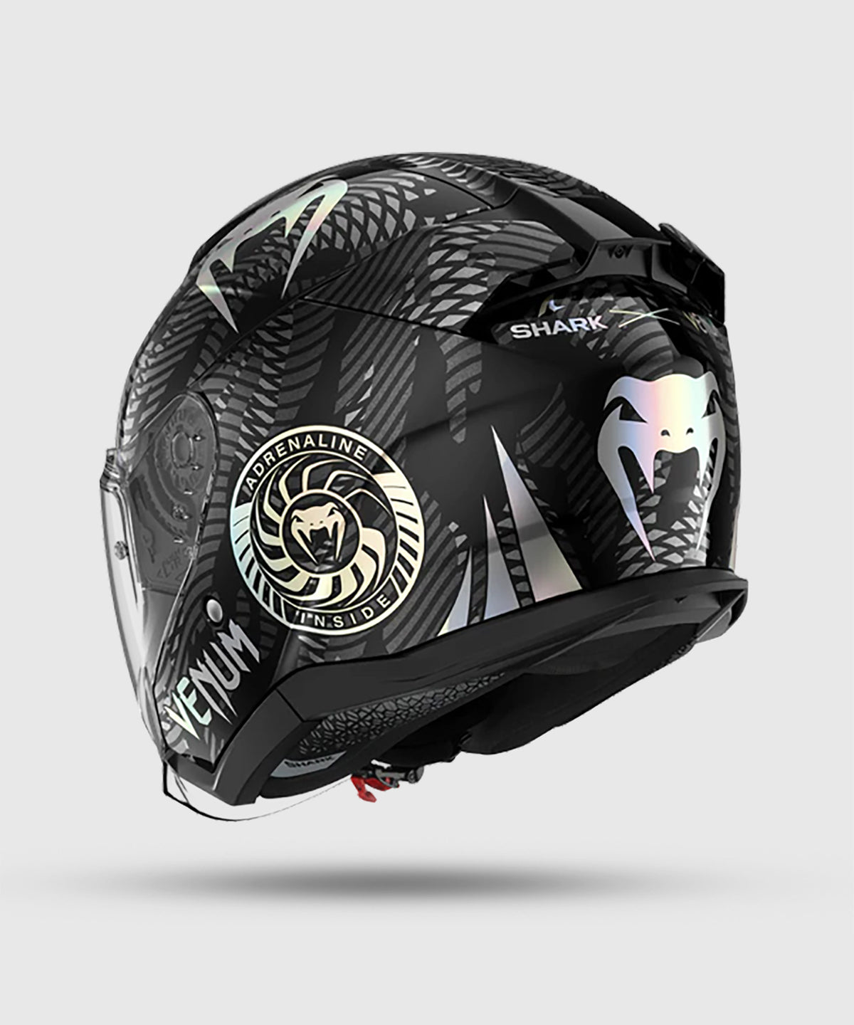 Venum x Shark SKWAL JET Motorradhelm – Schwarz Chrom Anthrazit