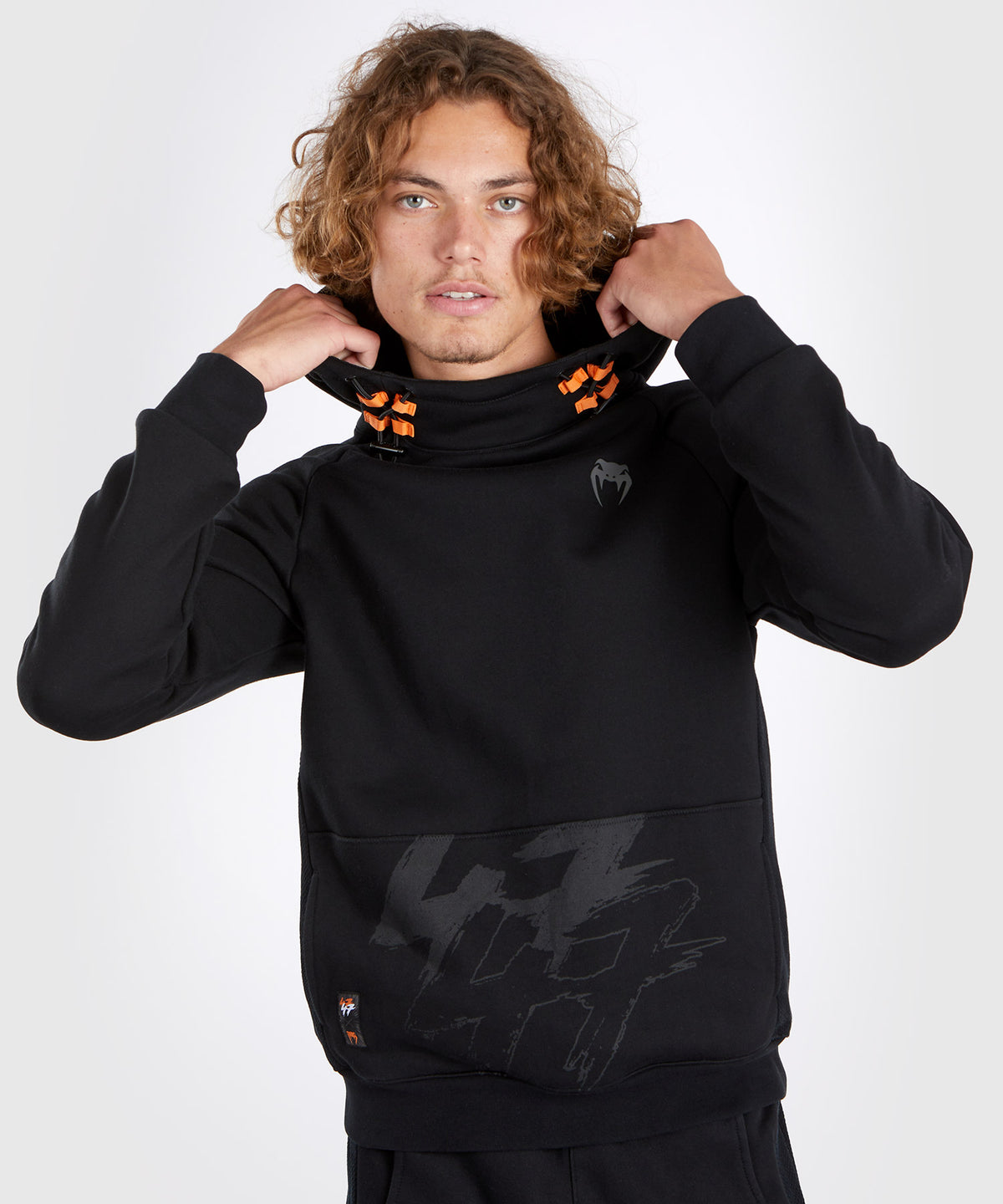 Venum S47 Felpa con Cappuccio - Nero/Arancione
