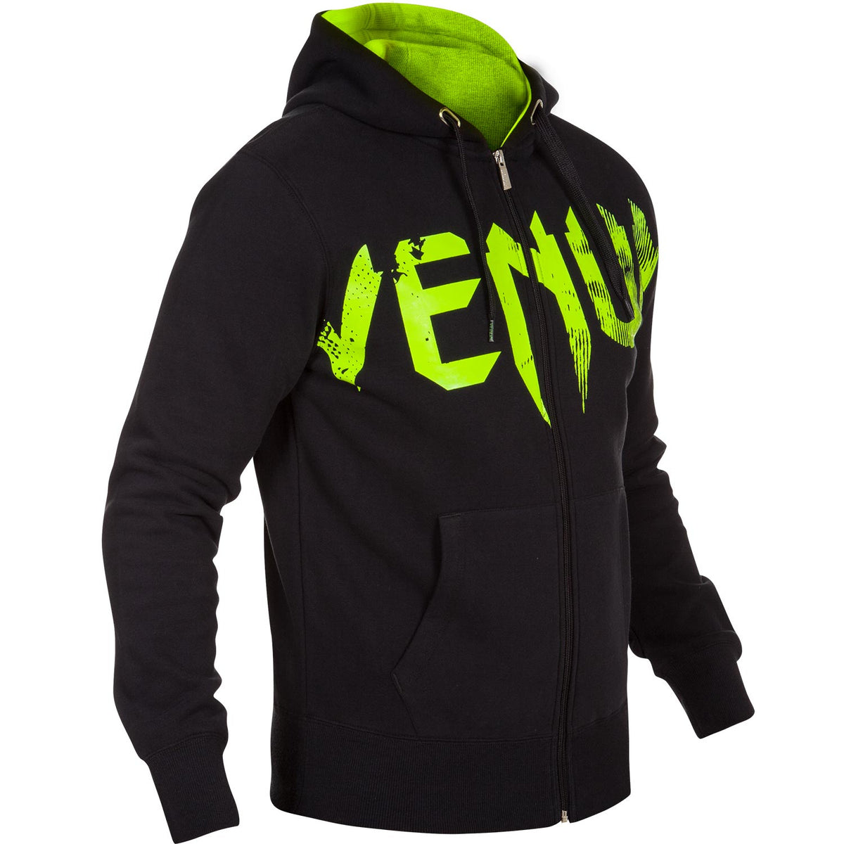 Sudadera con capucha Venum Undisouted - Negro/Amarillo Fluo
