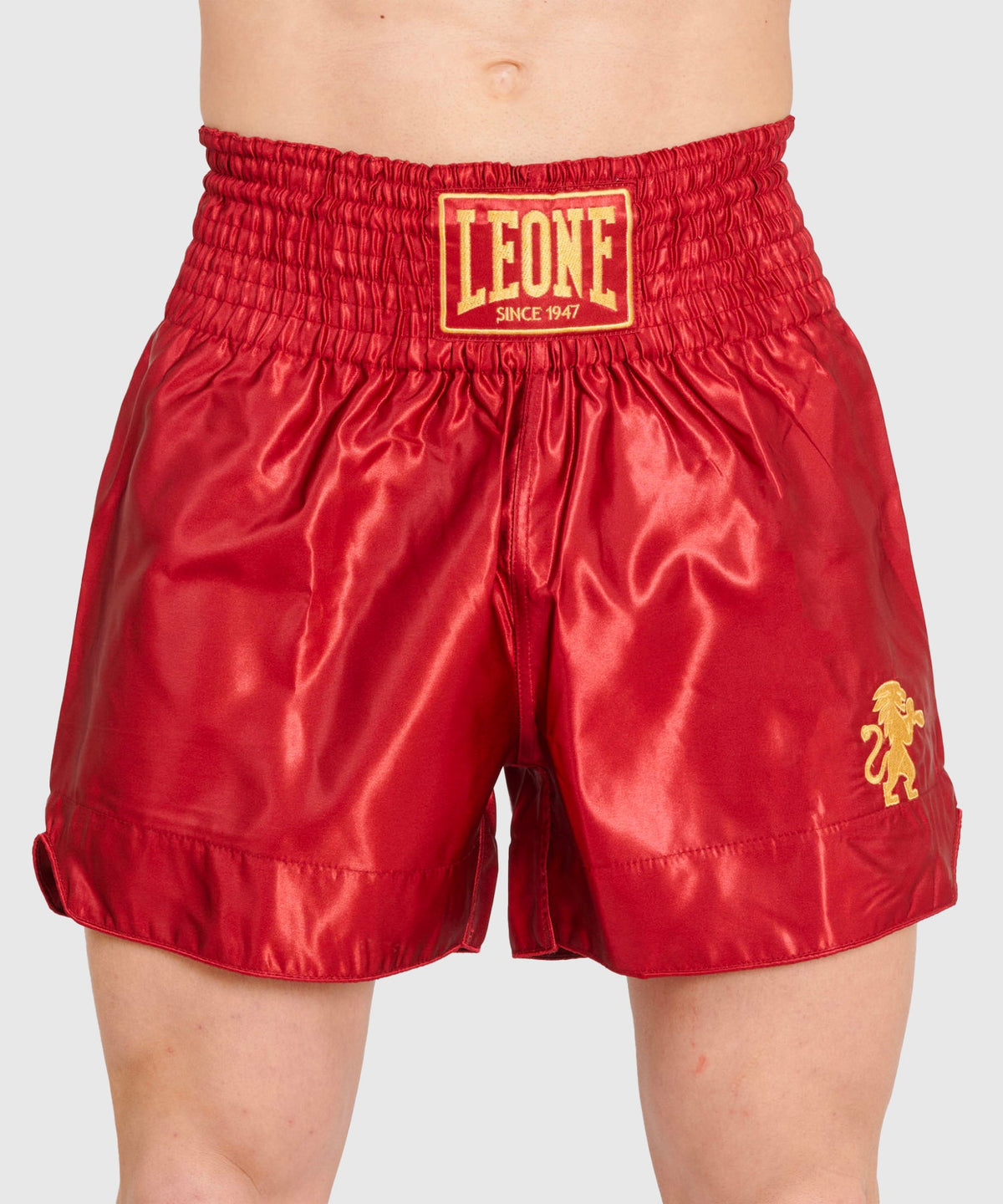 Leone Basic Pantaloncini da Muay Thai - Rosso