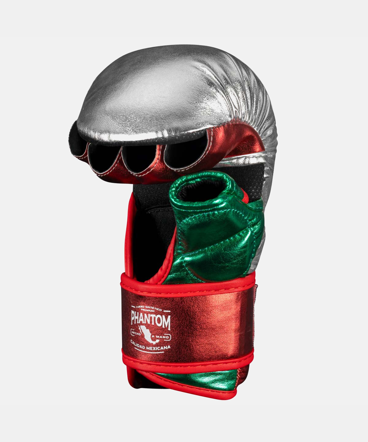Phantom Athletics Mexico MMA-Sparring-Handschuhe - Silber/Grün/Rot